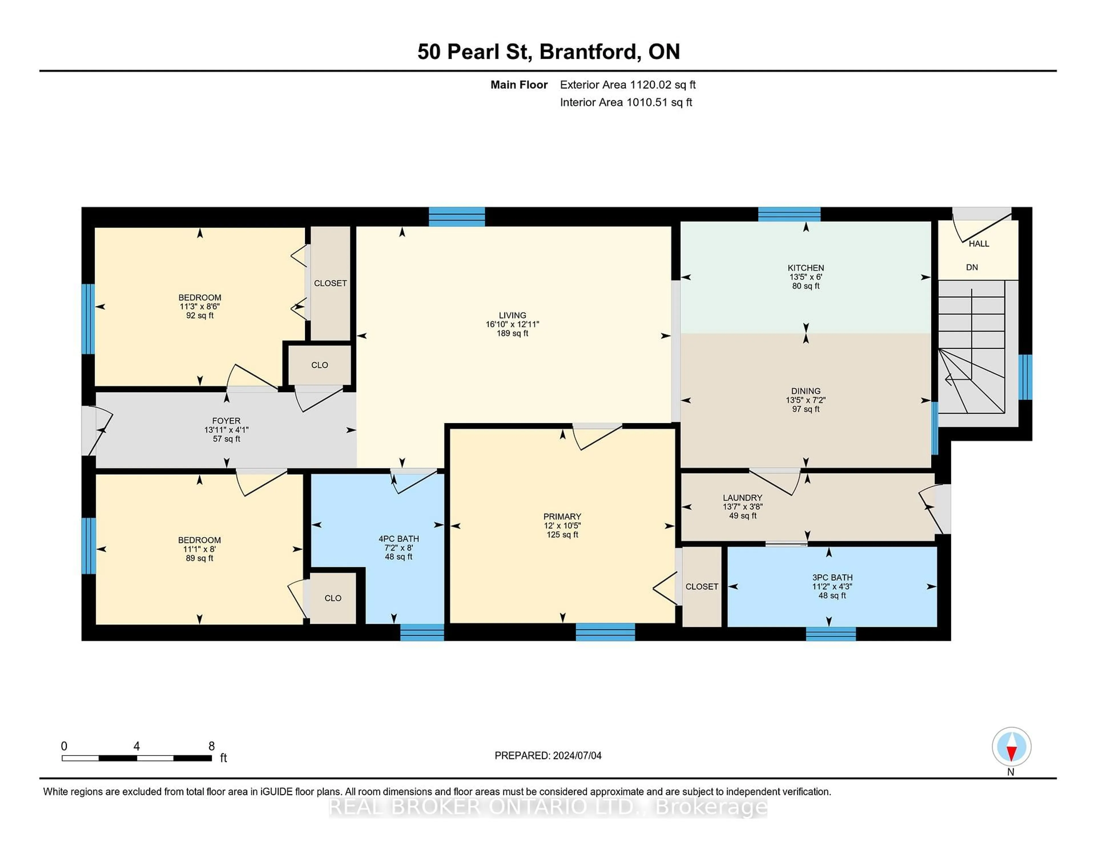 Floor plan for 50 Pearl St, Brantford Ontario N3T 3N6