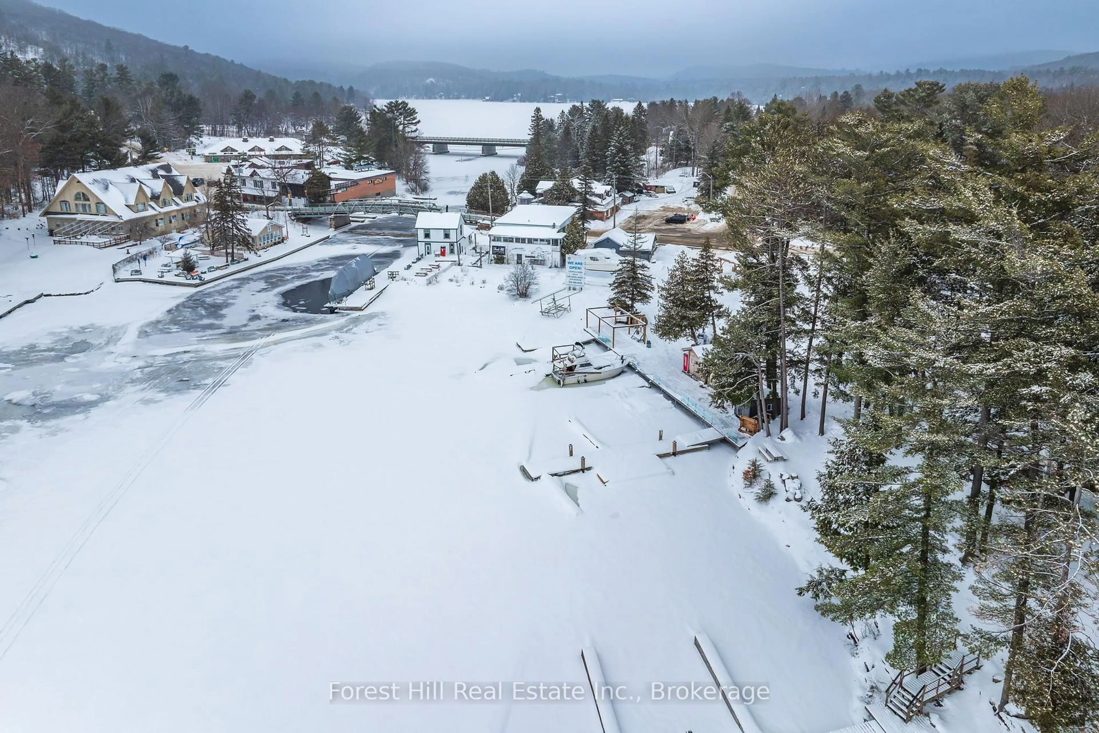 A pic from outside/outdoor area/front of a property/back of a property/a pic from drone, unknown for 1092 Main St, Lake of Bays Ontario P0B 1A0
