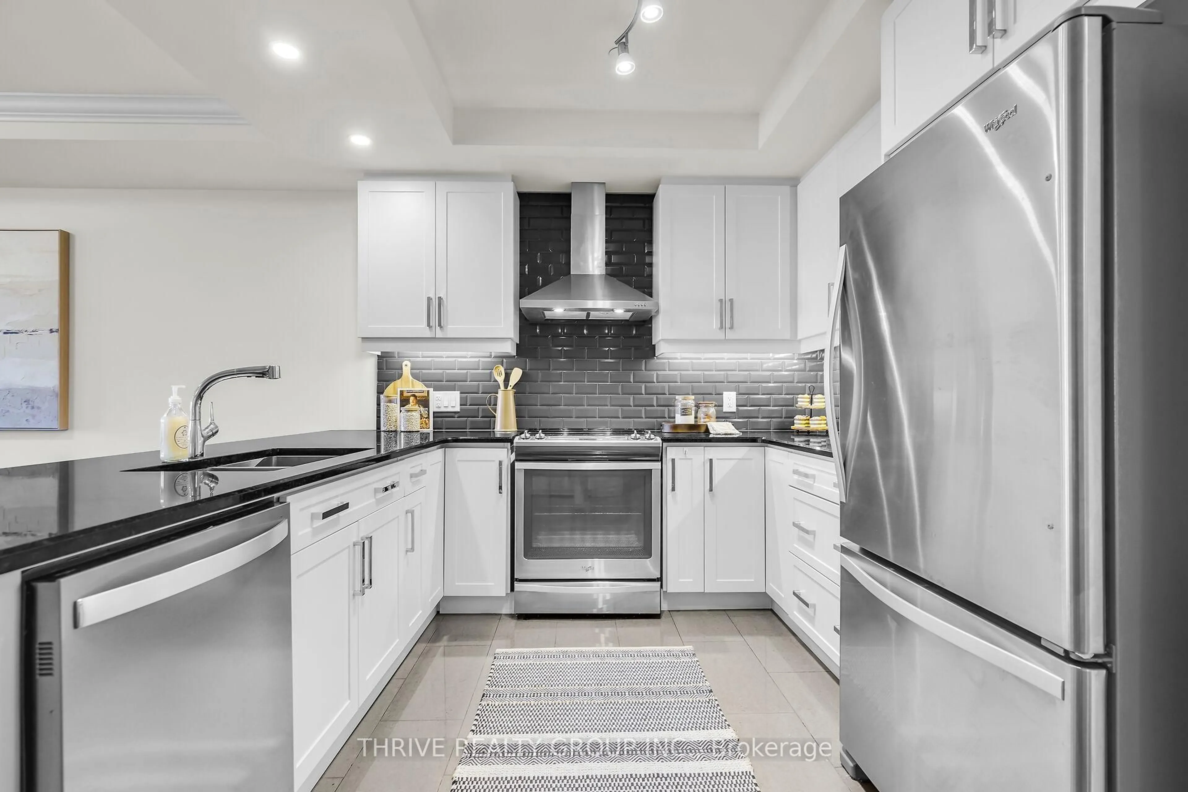 Contemporary kitchen, ceramic/tile floor for 505 Talbot St #2202, London East Ontario N6A 2S6