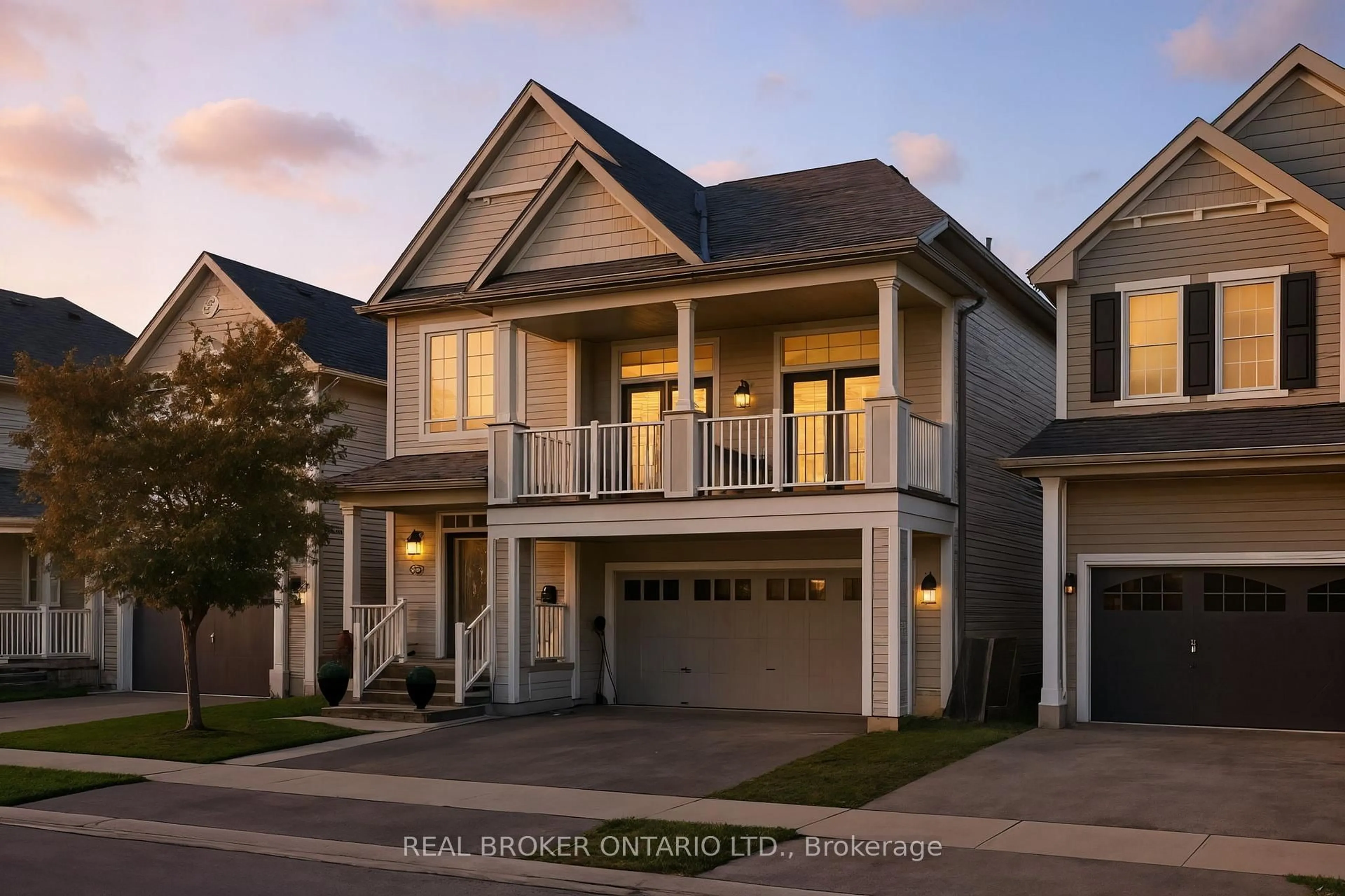 Home with vinyl exterior material, street for 25 Merritt Lane, Brantford Ontario N3T 0E9