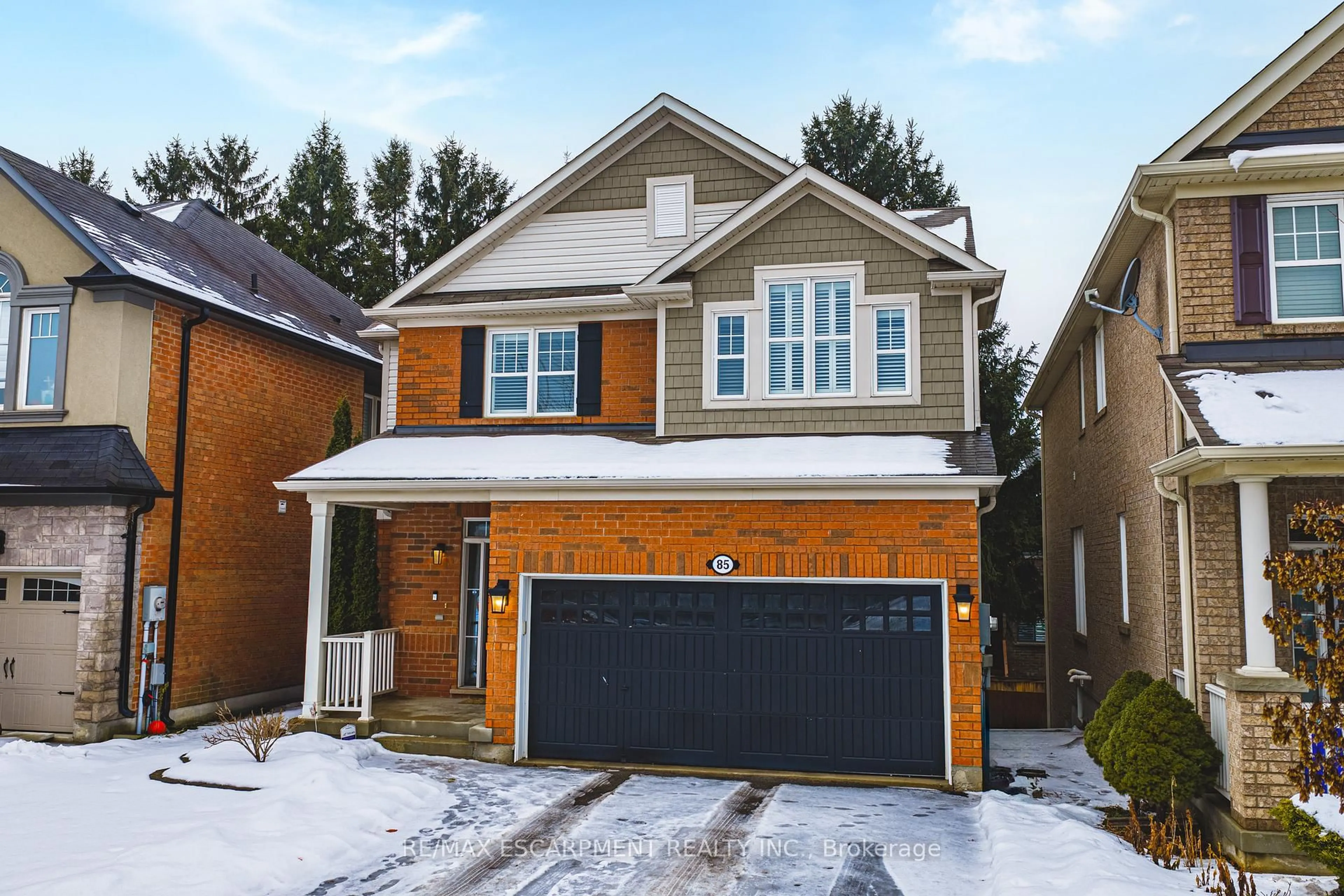 Home with brick exterior material, street for 85 Peer Crt, Hamilton Ontario L9K 0C5