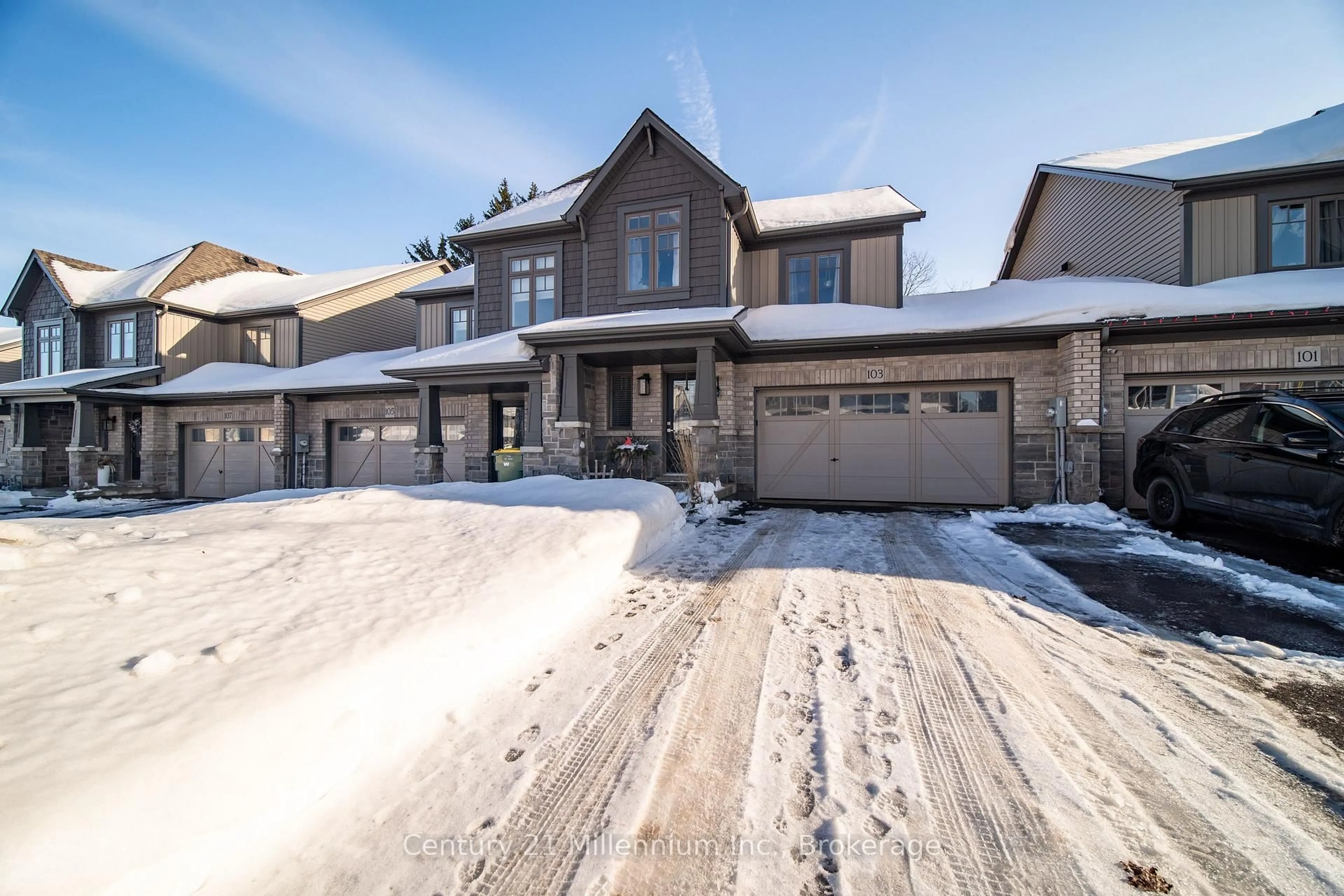 A pic from outside/outdoor area/front of a property/back of a property/a pic from drone, street for 103 Mullin St, Grey Highlands Ontario N0C 1H0