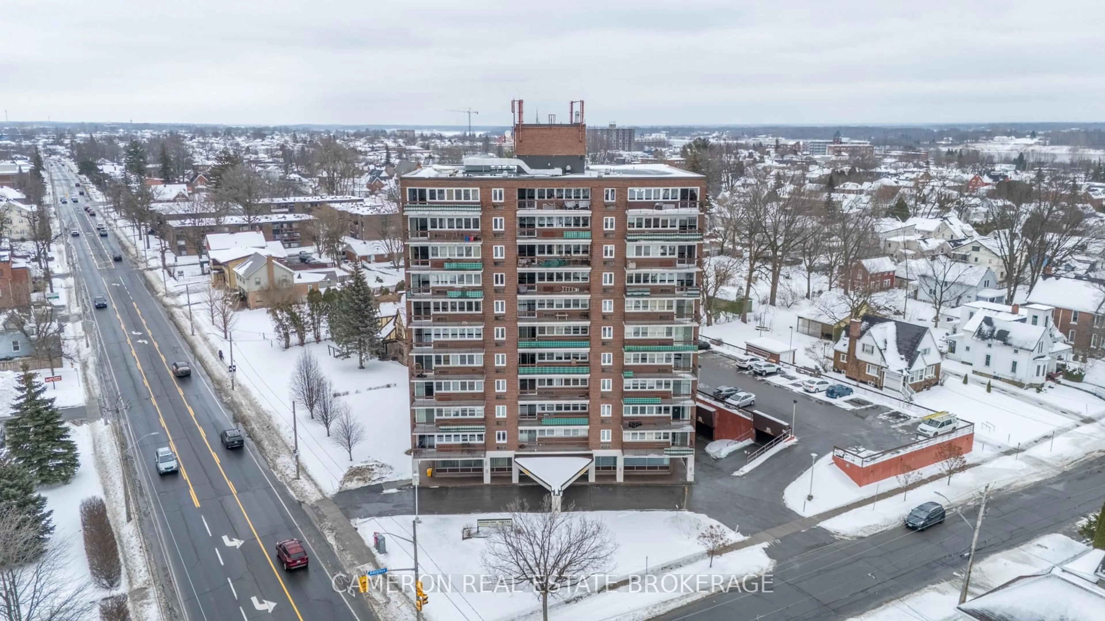 A pic from outside/outdoor area/front of a property/back of a property/a pic from drone, city buildings view from balcony for 308 Second St #1107, Cornwall Ontario K6H 1Z1