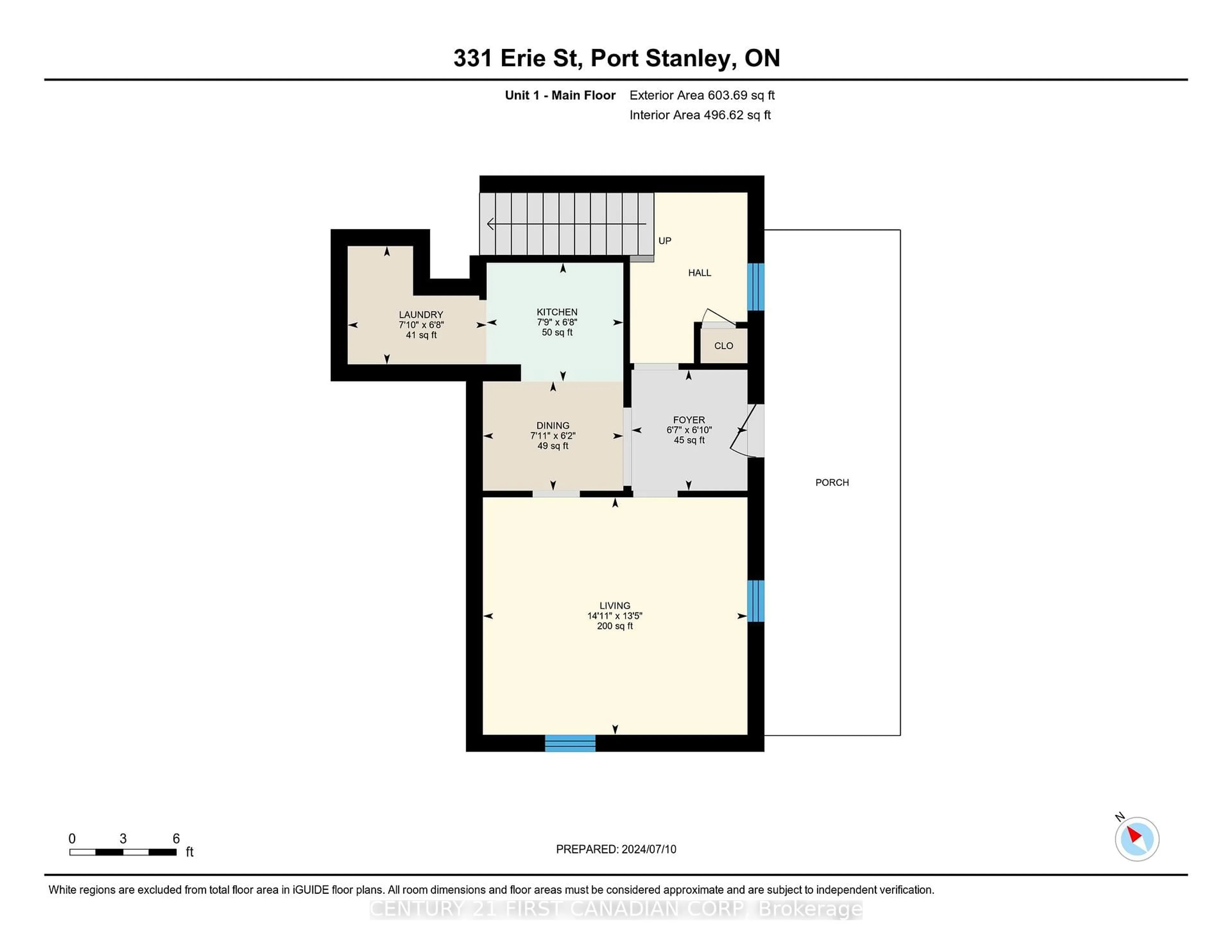 Floor plan for 331 Erie St, Central Elgin Ontario N5L 1E3