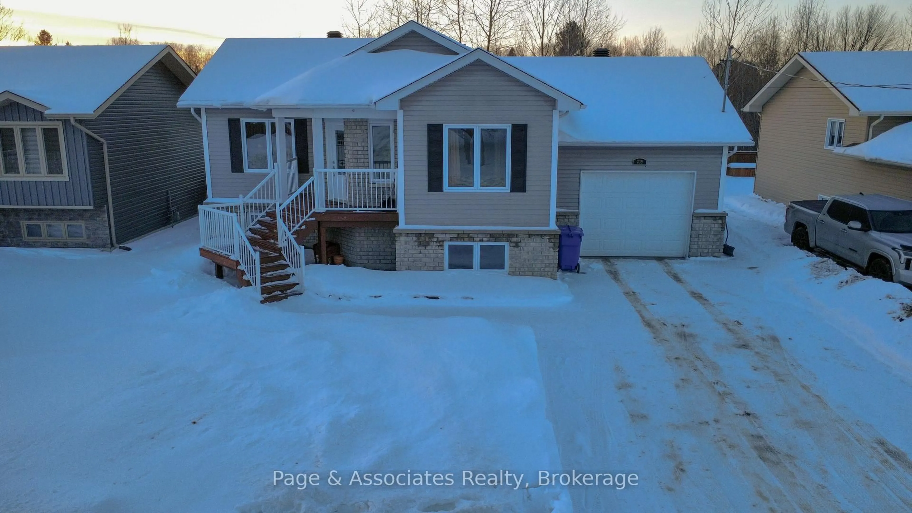 A pic from outside/outdoor area/front of a property/back of a property/a pic from drone, street for 239 Park St, West Nipissing Ontario P2B 3C2