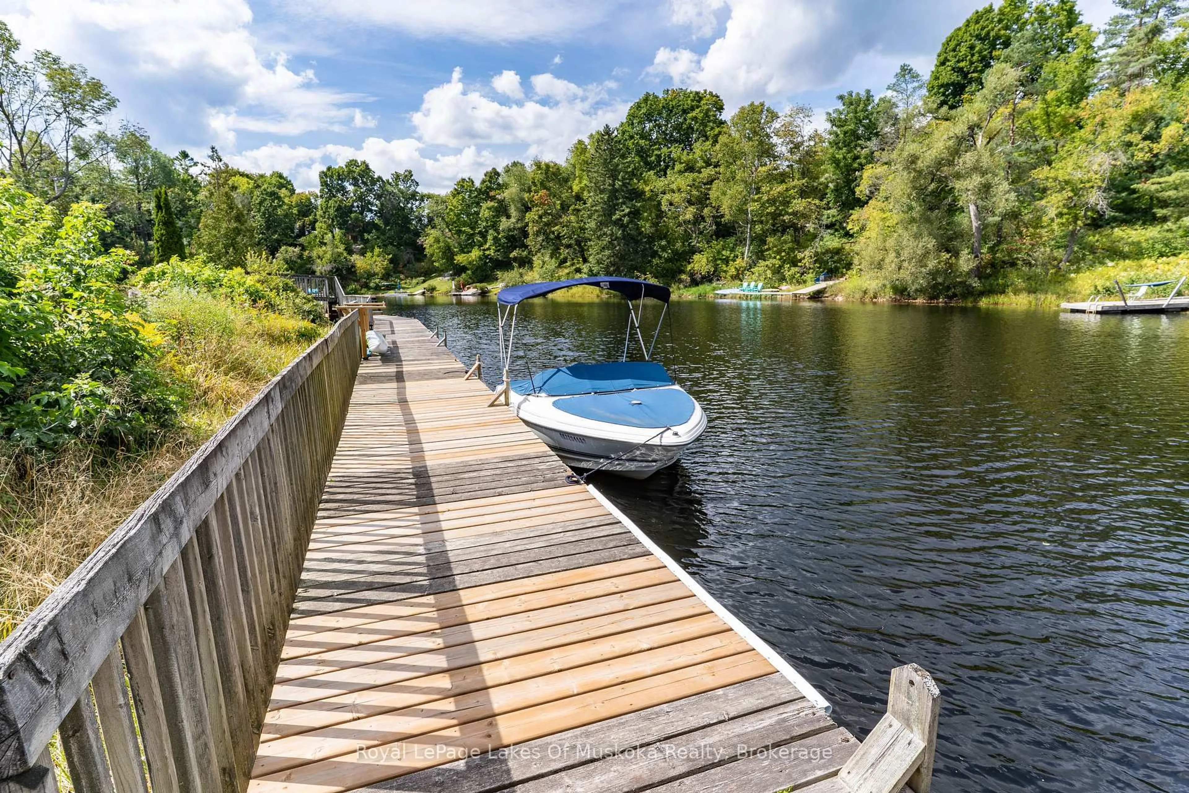 Patio, water/lake/river/ocean view for 55 Shoreline Dr, Bracebridge Ontario P1L 1Z3