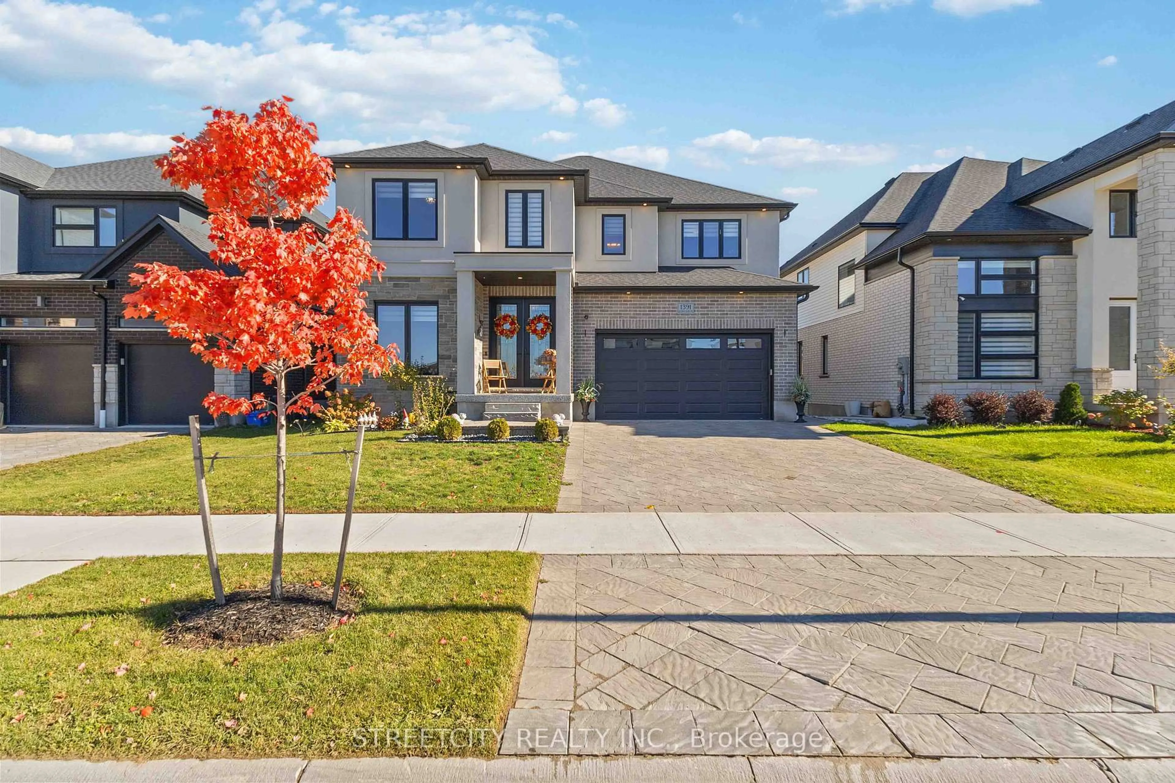 Home with brick exterior material, street for 1391 Medway Park Dr, London North Ontario N6G 0Z6