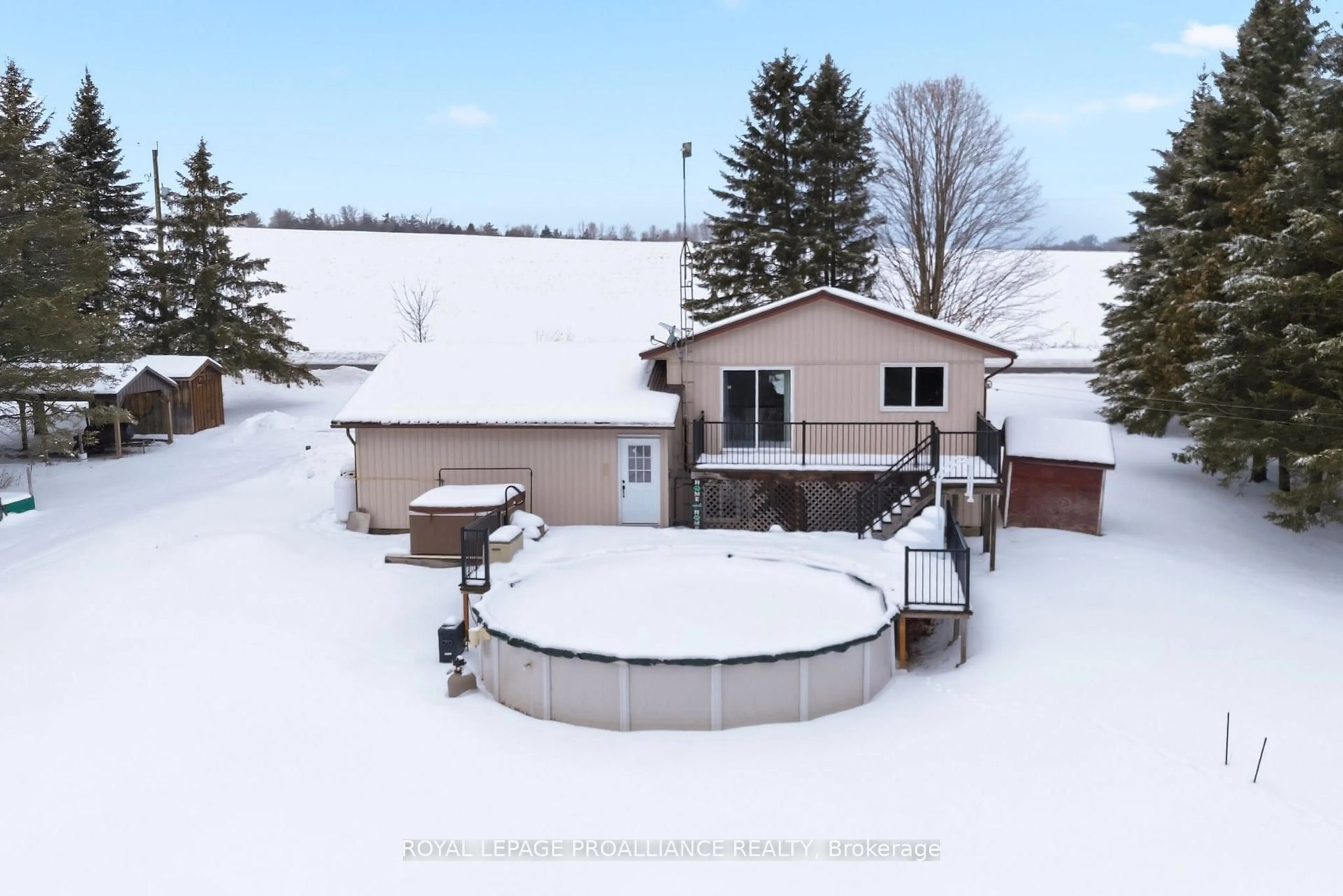 A pic from outside/outdoor area/front of a property/back of a property/a pic from drone, unknown for 296 Willett Rd, Stirling Ontario K0K 3E0