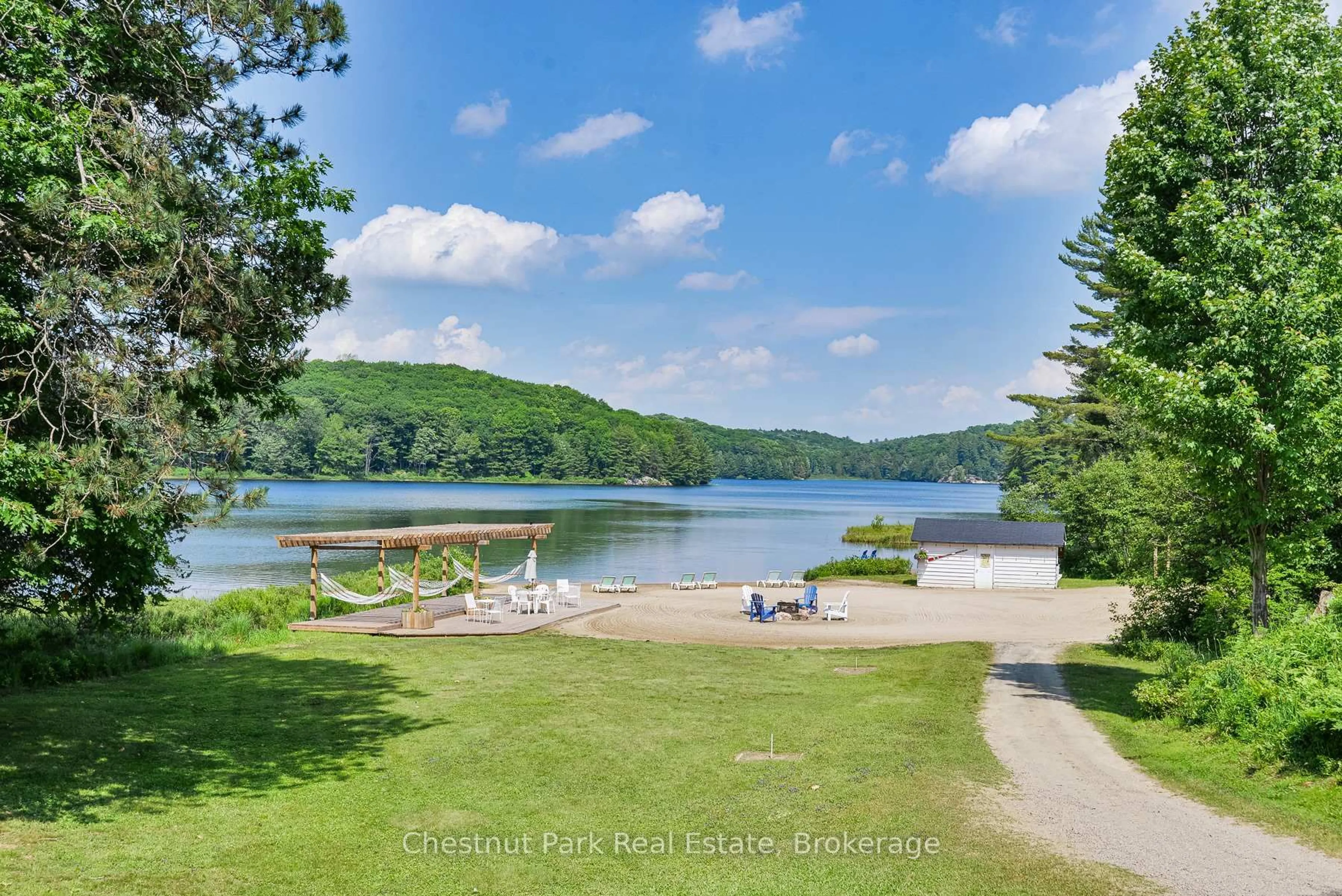 A pic from outside/outdoor area/front of a property/back of a property/a pic from drone, water/lake/river/ocean view for 848 & 1086 CLEARWATER LAKE Rd & N. Deer Lake Rd, Huntsville Ontario P0B 1L0