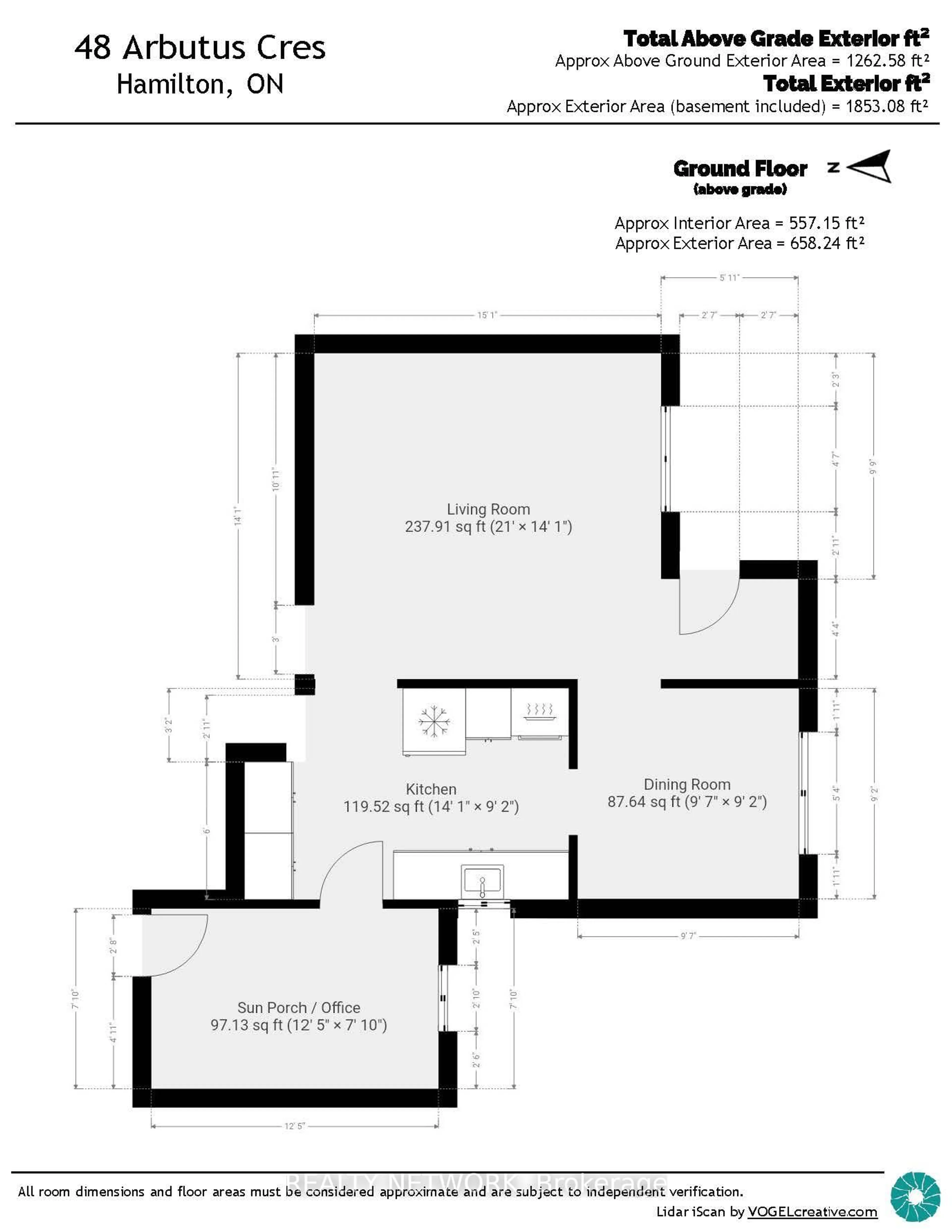 Floor plan for 48 Arbutus Cres, Hamilton Ontario L8J 1M8