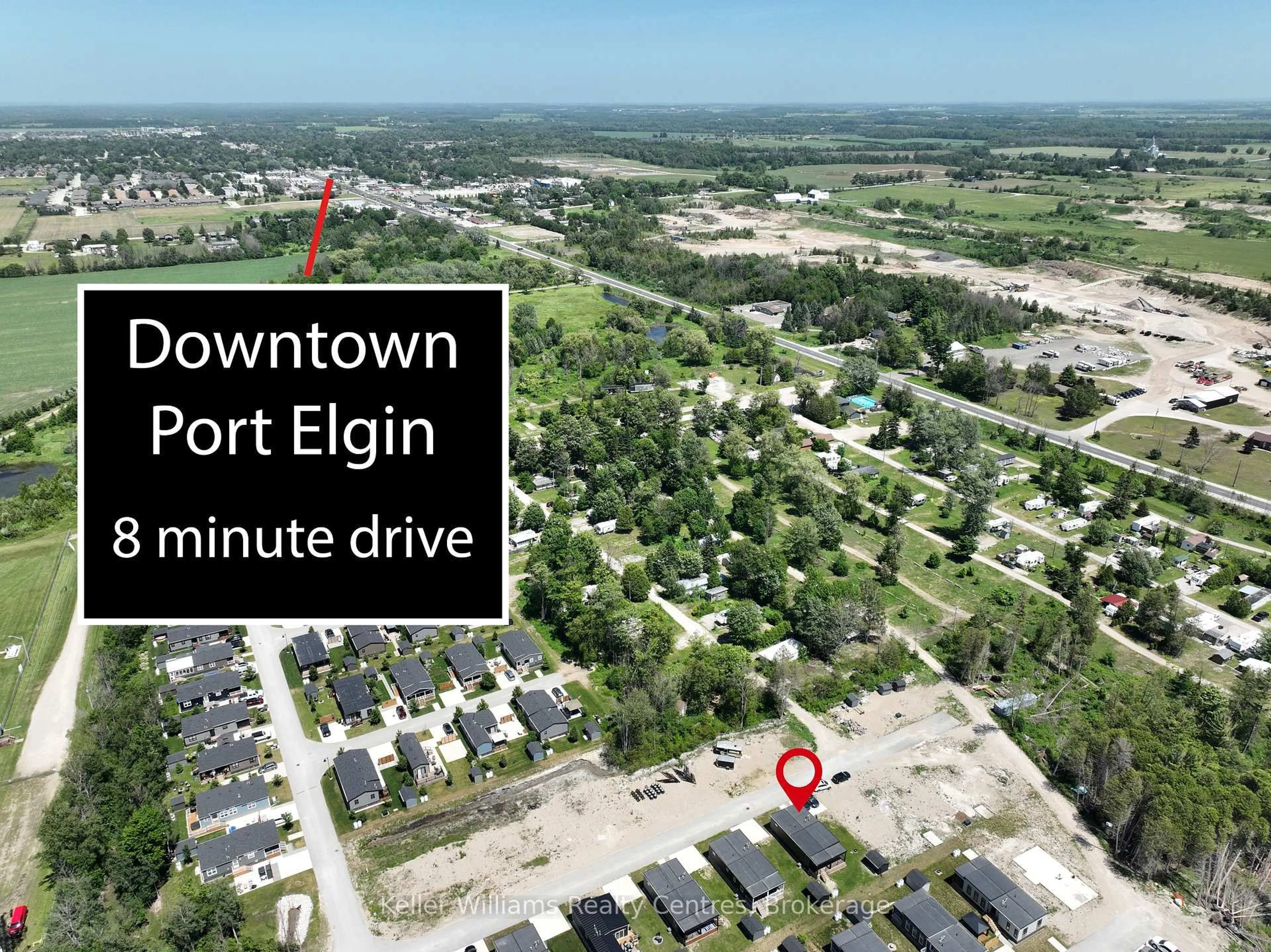 A pic from outside/outdoor area/front of a property/back of a property/a pic from drone, street for 5007 Highway 21 Highway #1510, Saugeen Shores Ontario N0H 2C5