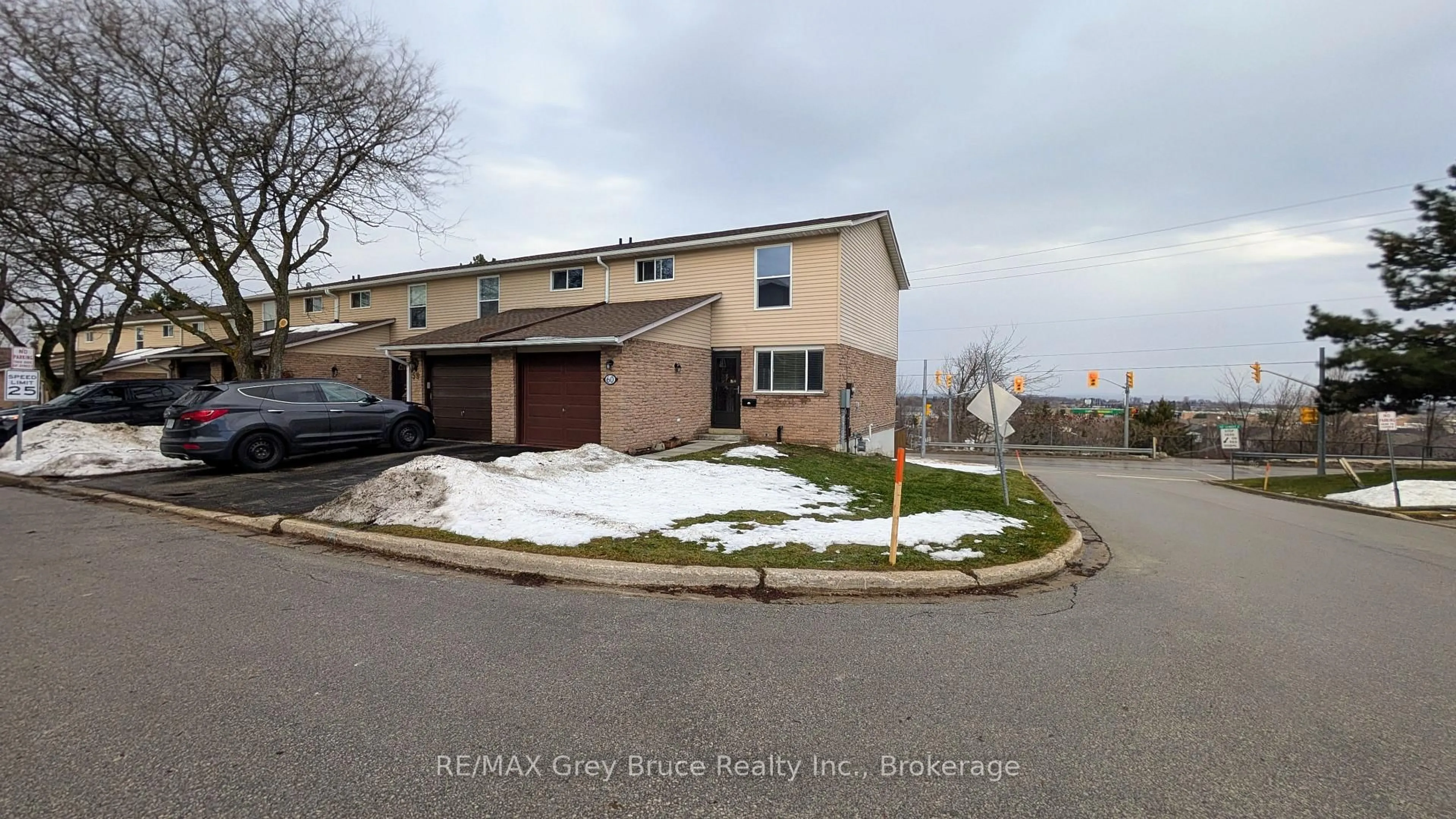 A pic from outside/outdoor area/front of a property/back of a property/a pic from drone, street for 60 Lila Rd #60, Owen Sound Ontario N4K 6C2