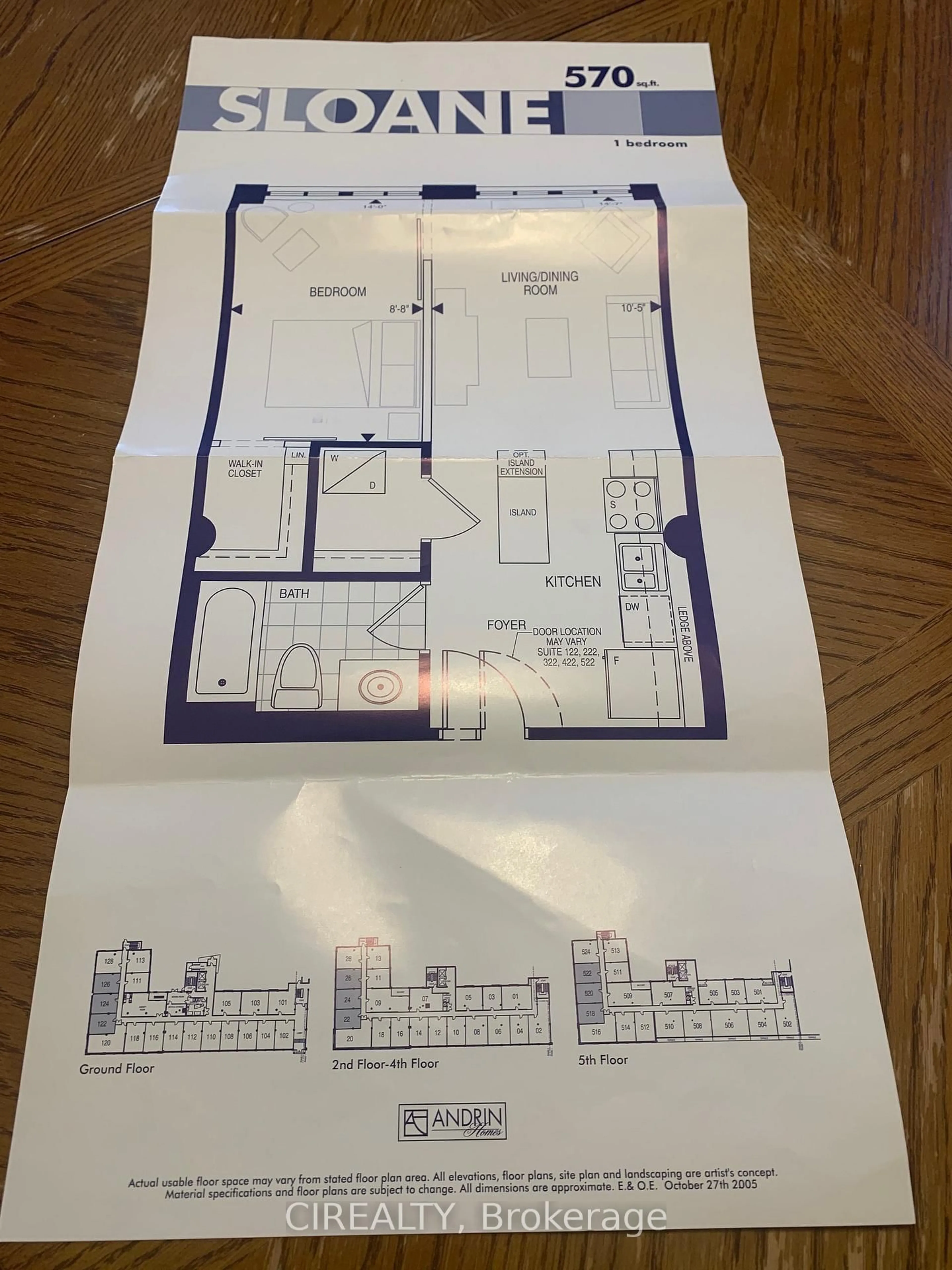 Floor plan for 410 King St #424, Kitchener Ontario N2G 1C3