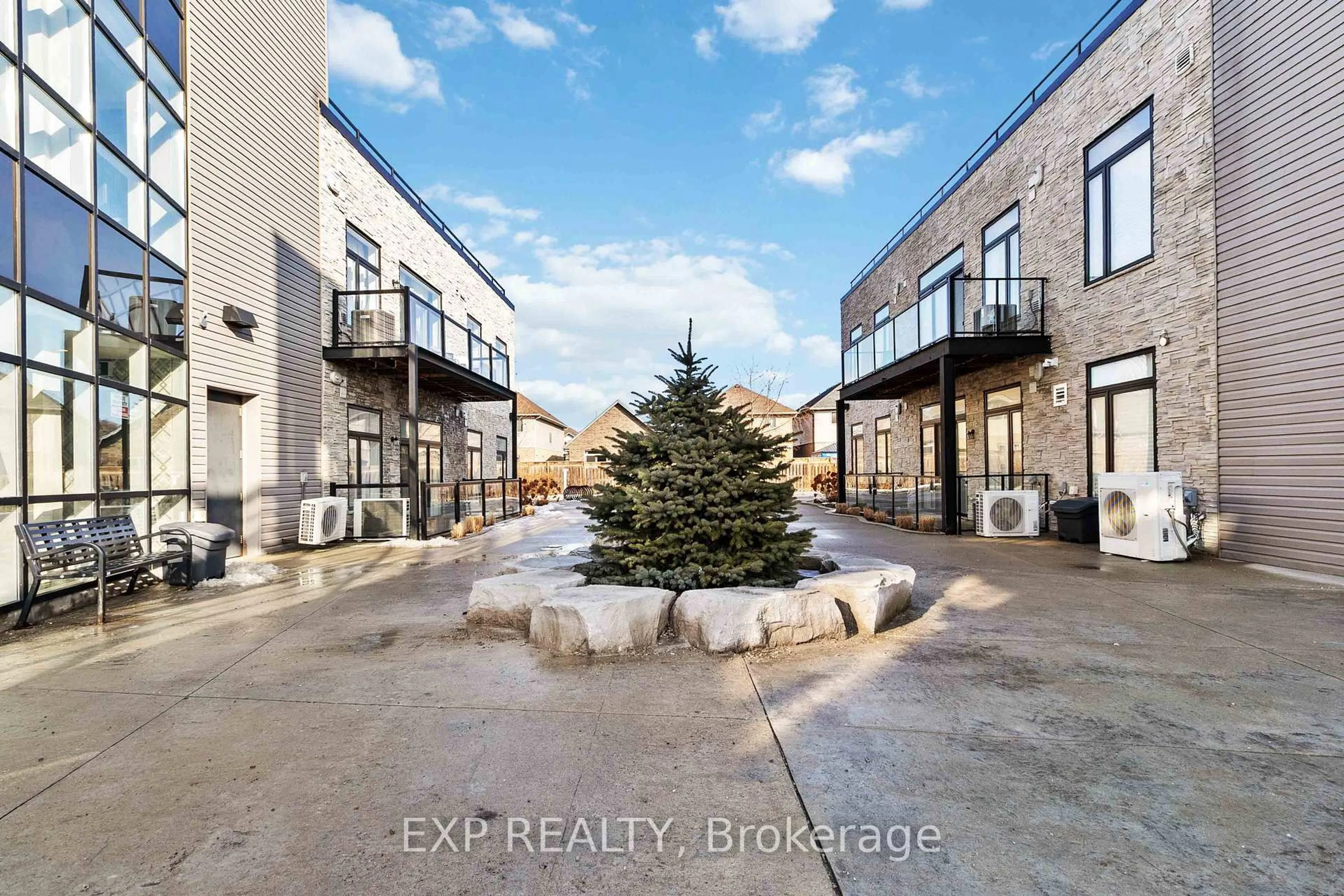 A pic from outside/outdoor area/front of a property/back of a property/a pic from drone, unknown for 85 Morrell St #105A, Brant Ontario N3T 4J6