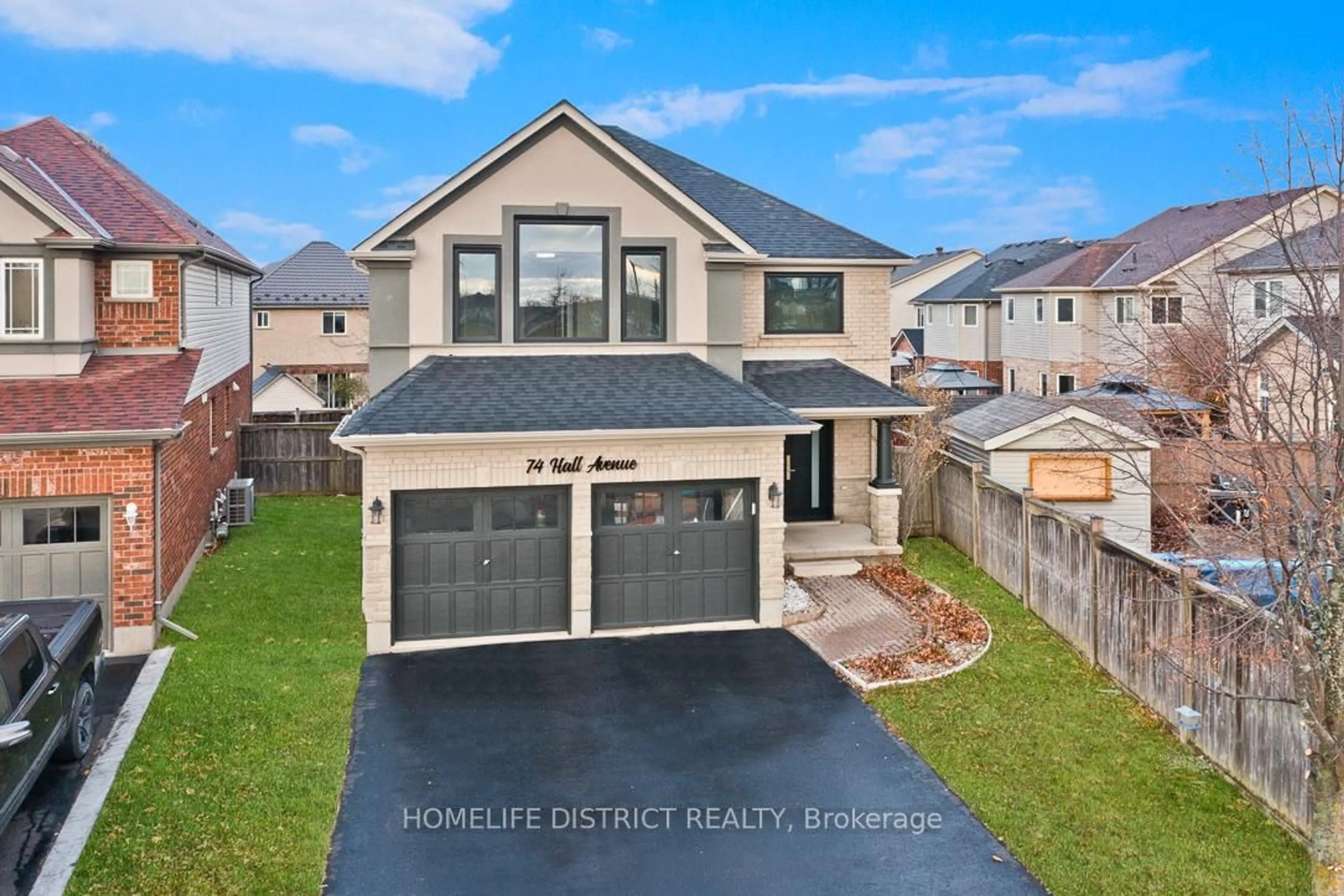 A pic from outside/outdoor area/front of a property/back of a property/a pic from drone, street for 74 Hall Ave, Guelph Ontario N1L 0B2
