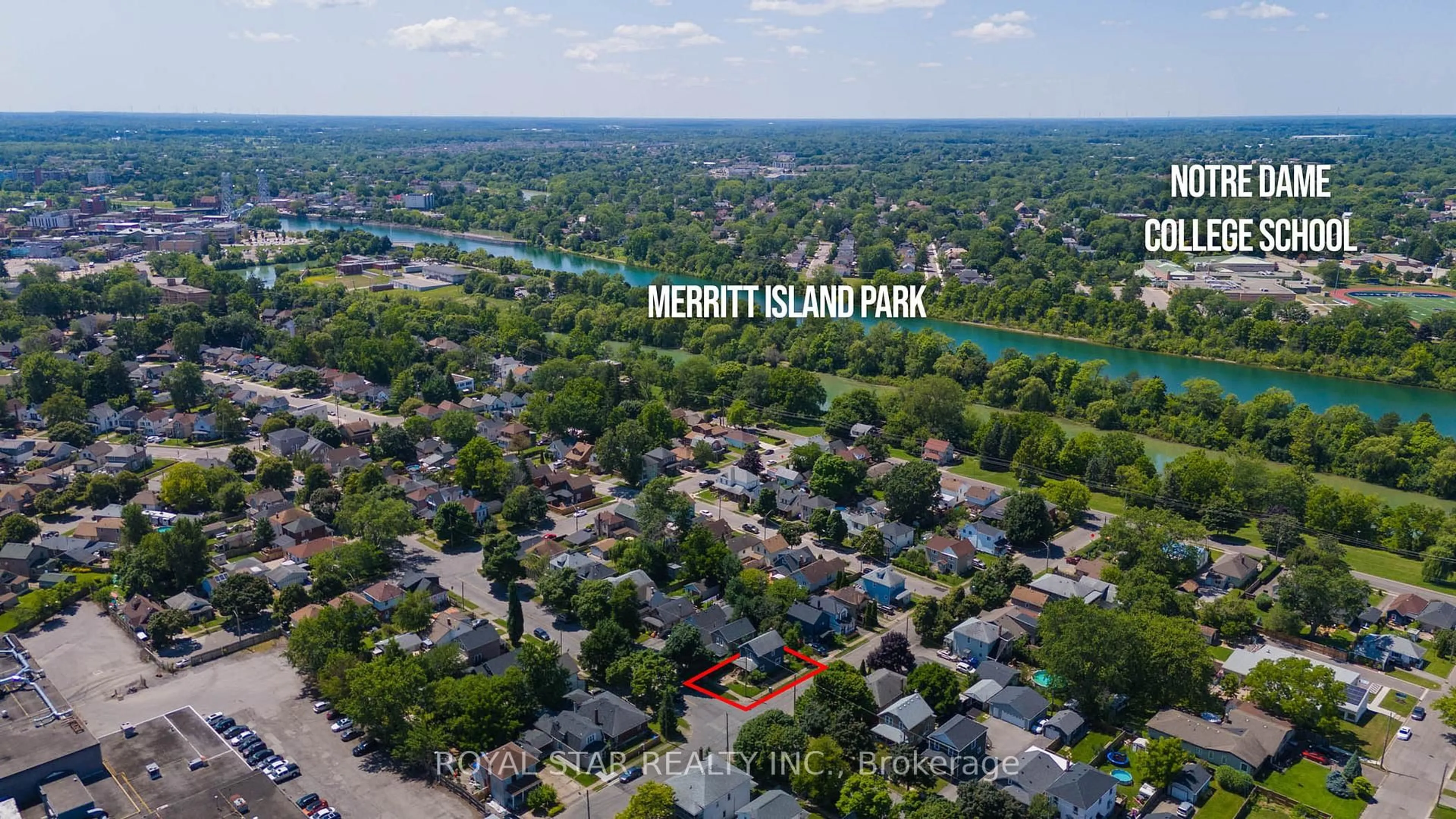 A pic from outside/outdoor area/front of a property/back of a property/a pic from drone, unknown for 189 Ross St, Welland Ontario L3B 2N1