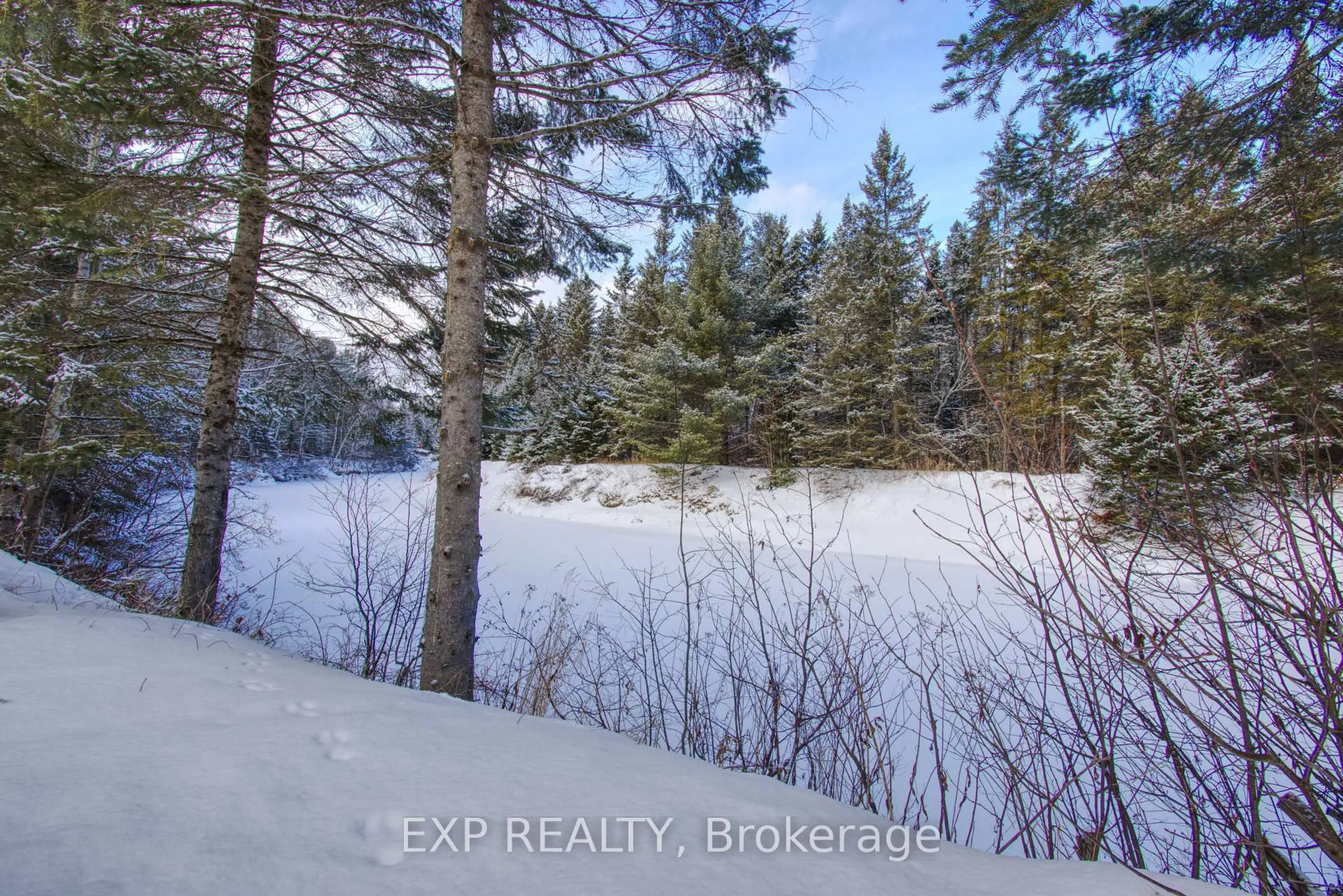 A pic from outside/outdoor area/front of a property/back of a property/a pic from drone, forest/trees view for 27 Groeger Rd, Huntsville Ontario P1H 2J4