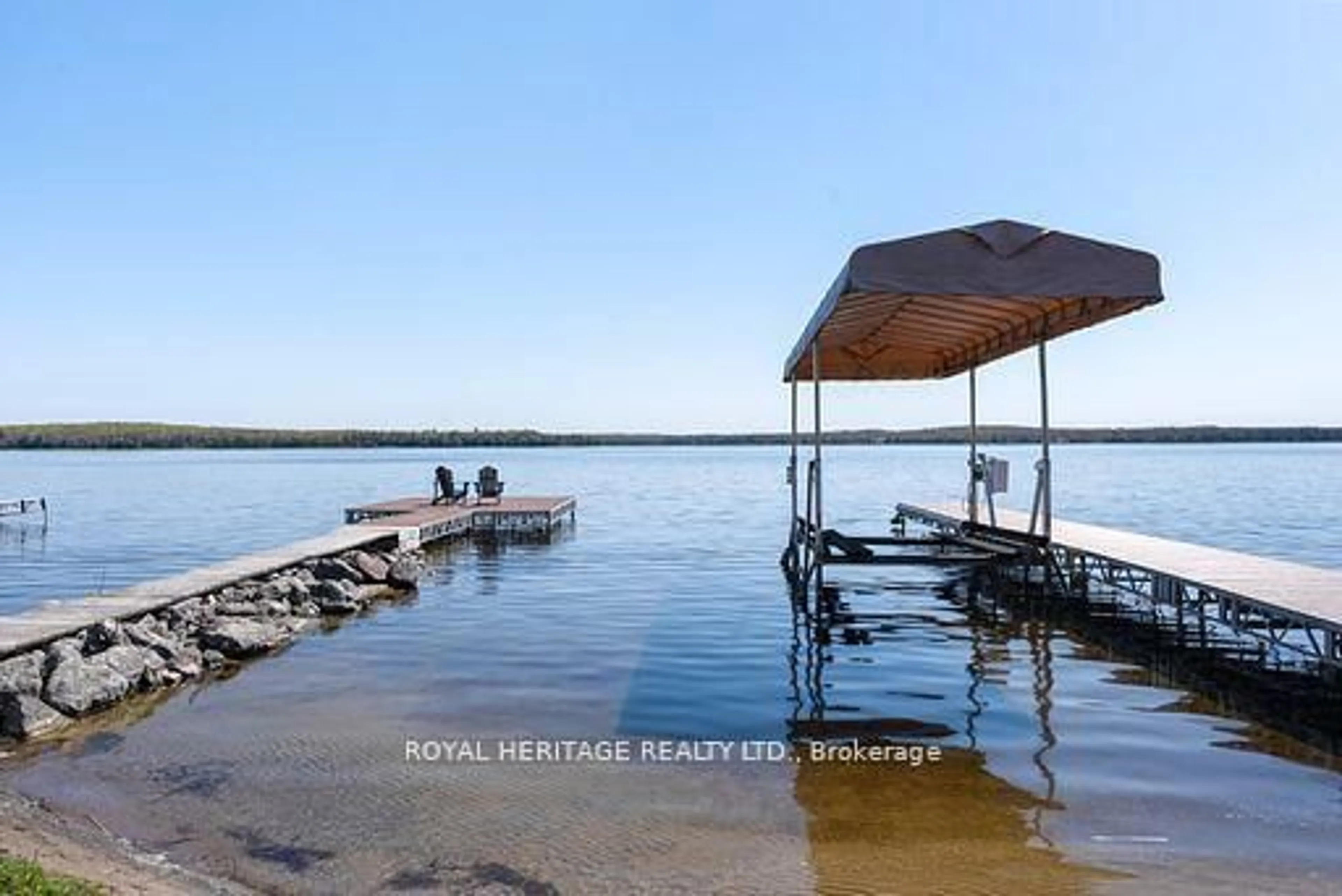 Patio, water/lake/river/ocean view for 34 Hills Rd, Kawartha Lakes Ontario K0M 1A0
