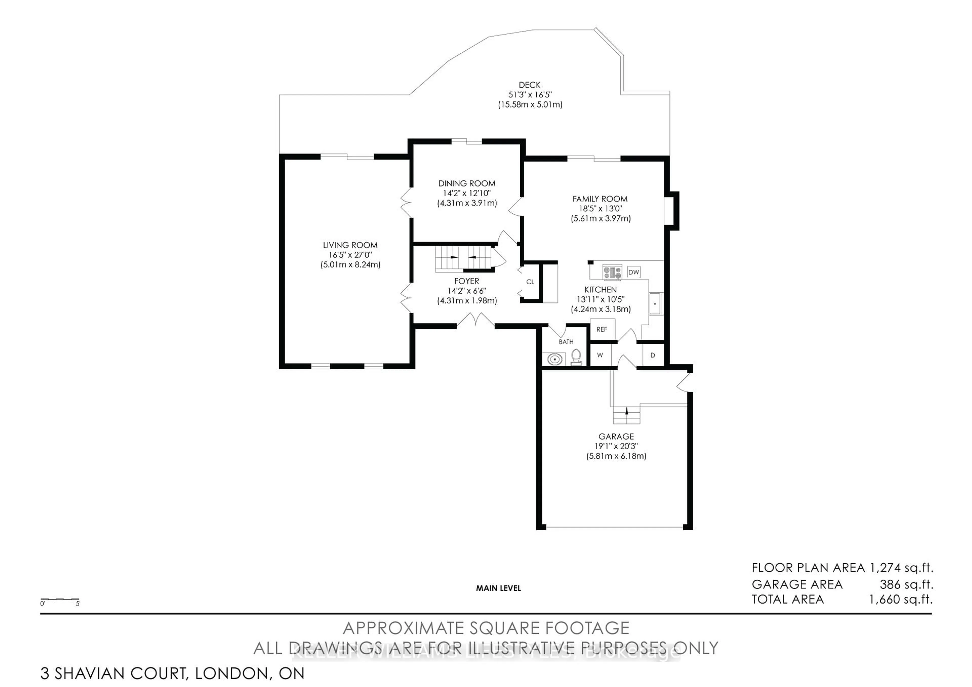 Floor plan for 3 Shavian Crt, London North Ontario N6G 3G9