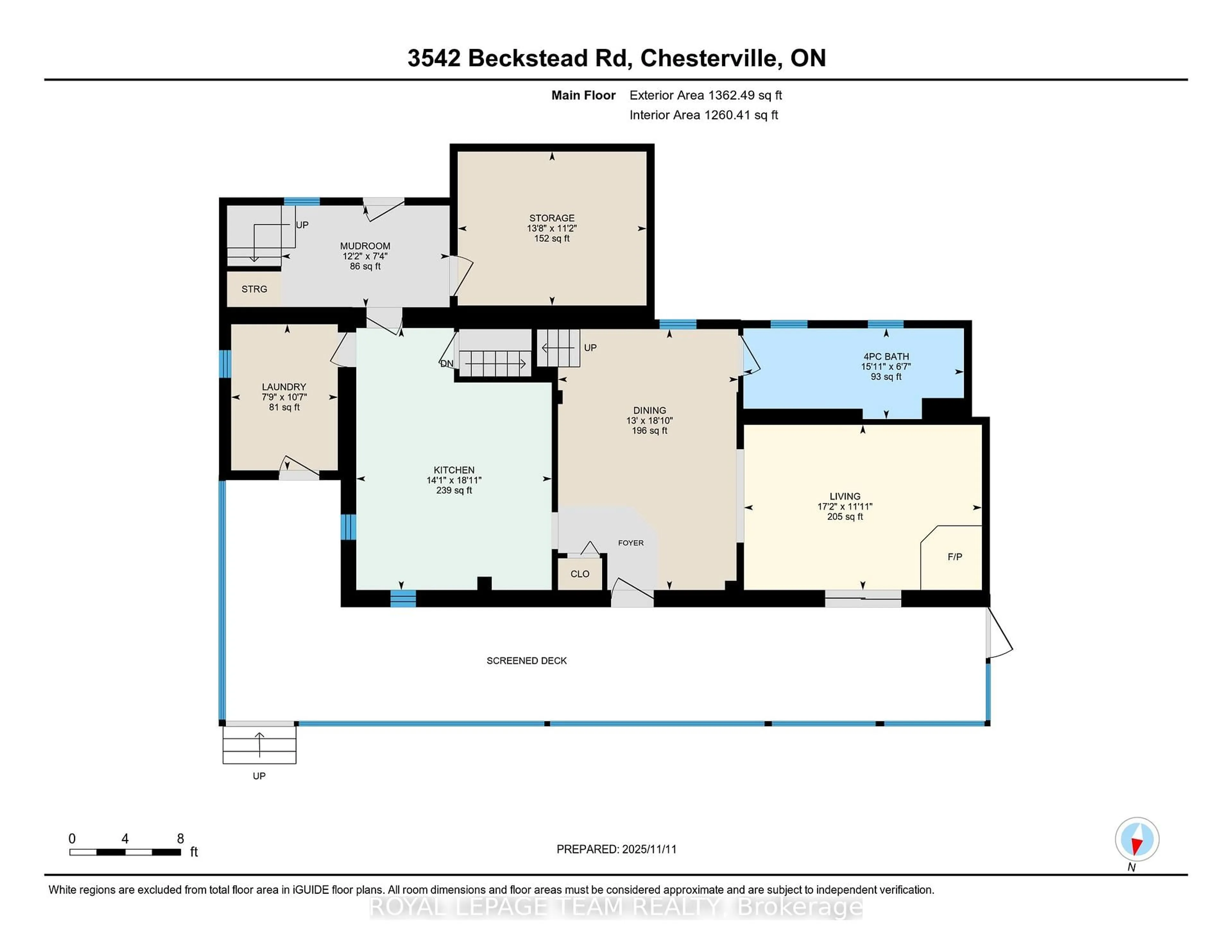 Floor plan for 3542 Beckstead Rd, South Dundas Ontario K0C 1H0