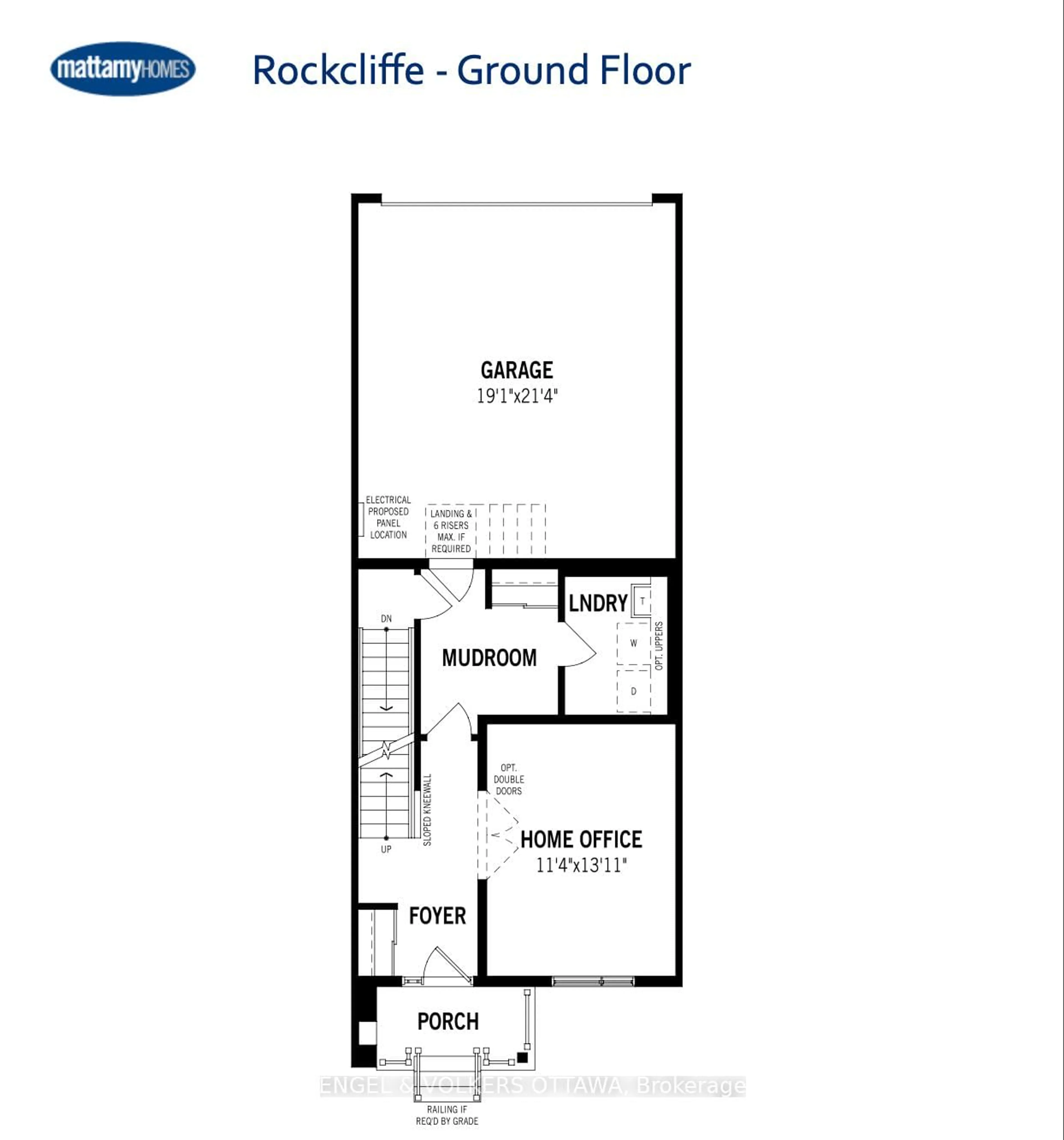 Floor plan for Lot 1521, Ottawa Ontario K1K 4Z1