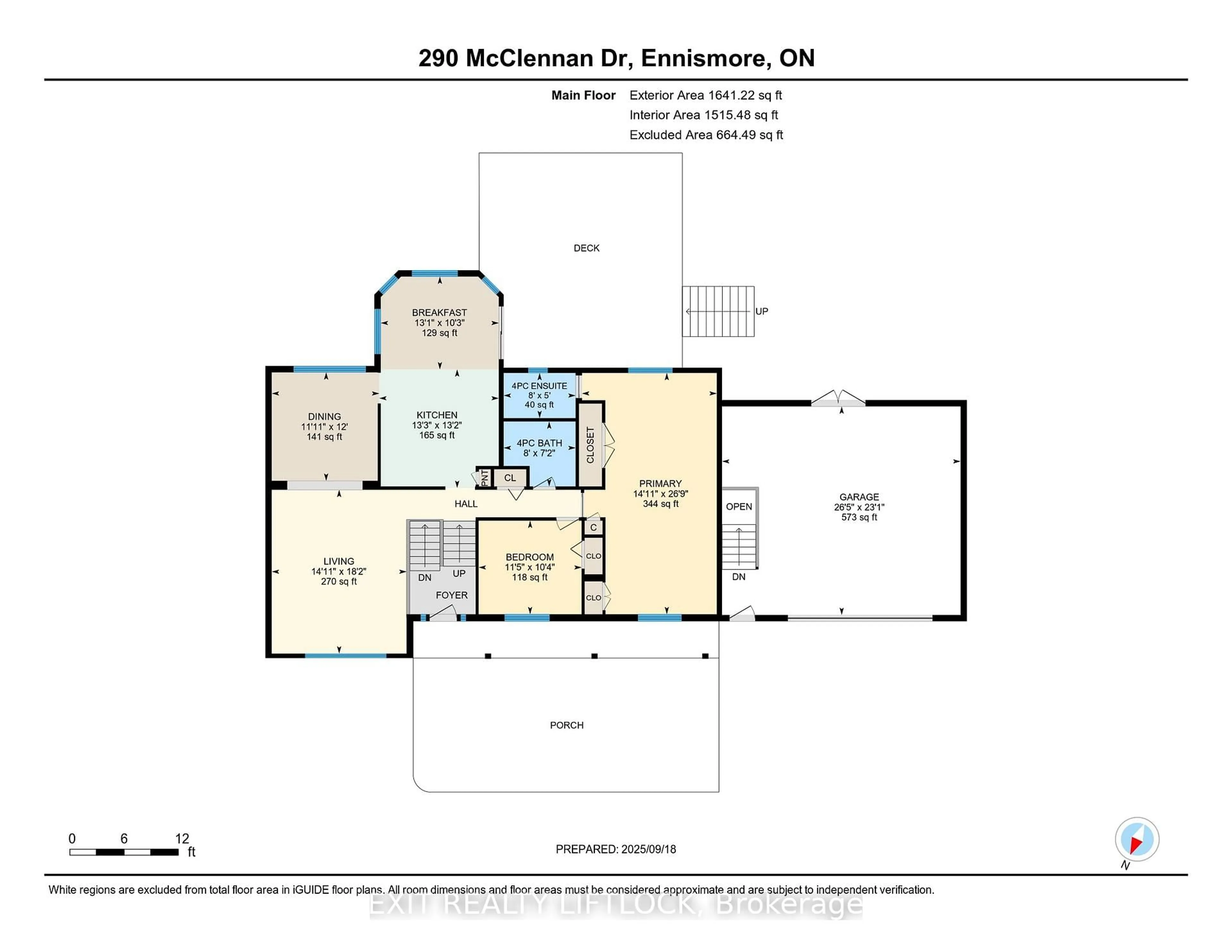 Floor plan for 290 McClennan Dr, Selwyn Ontario K0L 1T0