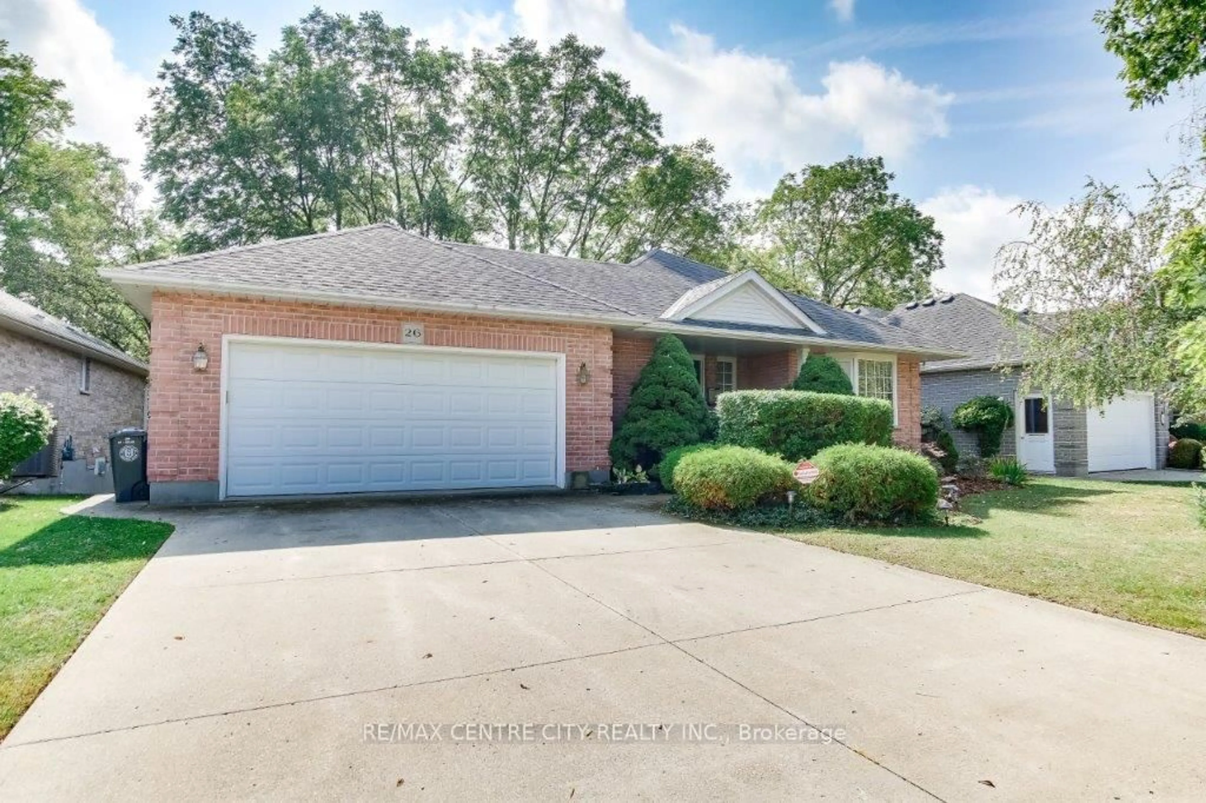 Home with brick exterior material, street for 26 Symphony Crt, Central Elgin Ontario N5P 4K1