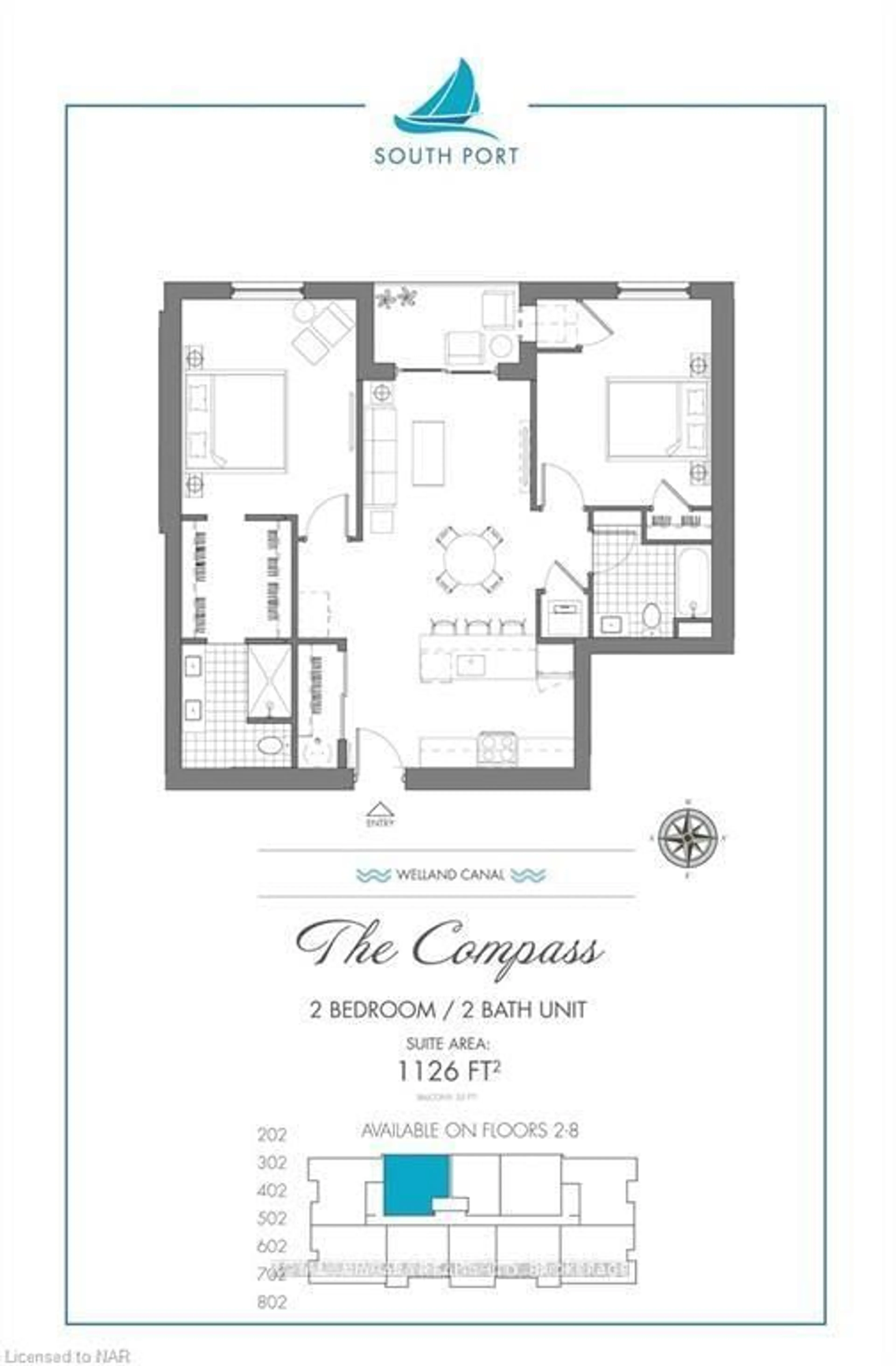 Floor plan for 118 West St #602, Port Colborne Ontario L3K 0B9
