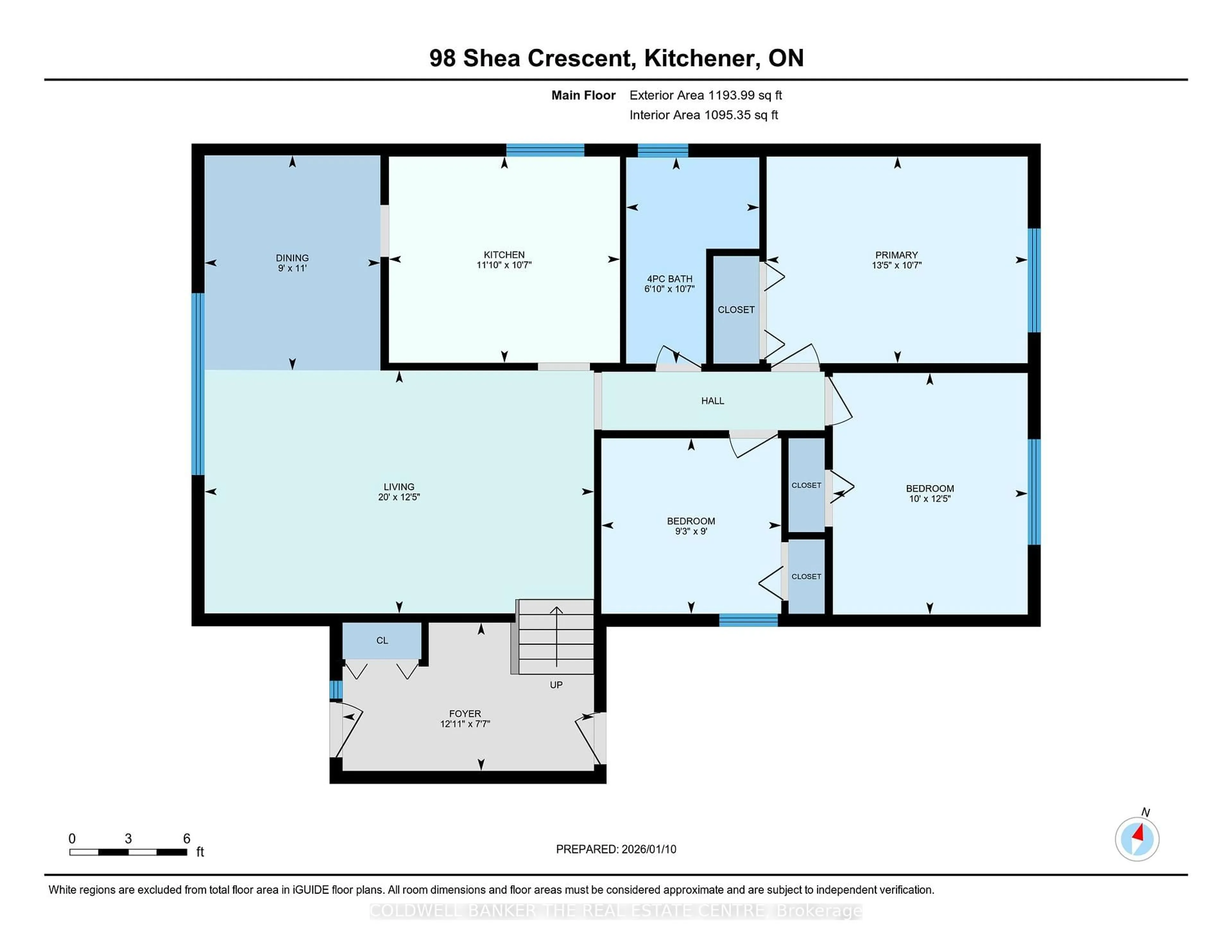 Floor plan for 98 Shea Cres, Kitchener Ontario N2E 1E8