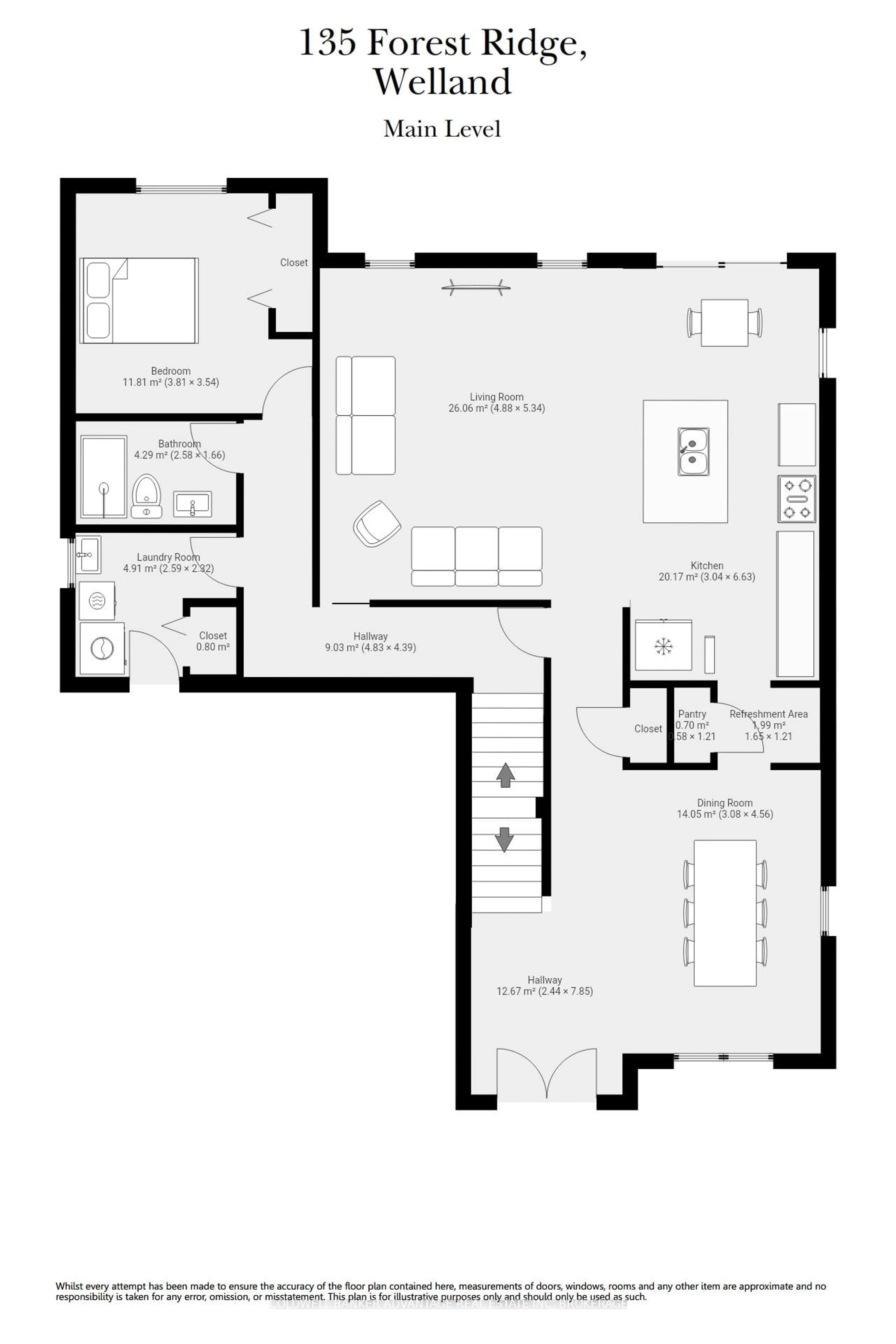 Floor plan for 135 Forest Ridge Crt, Welland Ontario L3C 0C2