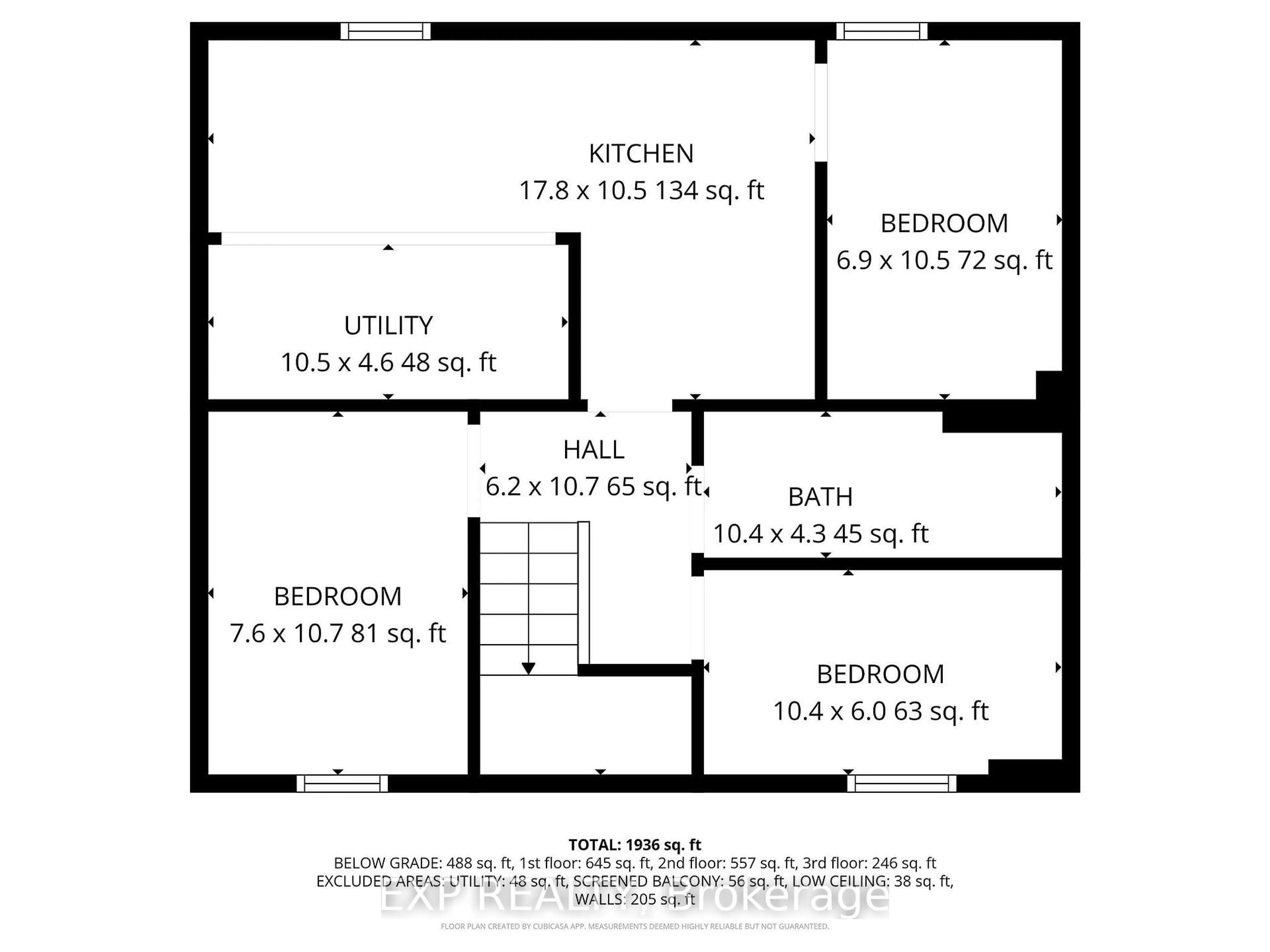 Floor plan for 64 Lancaster St, Kitchener Ontario N2H 1M6