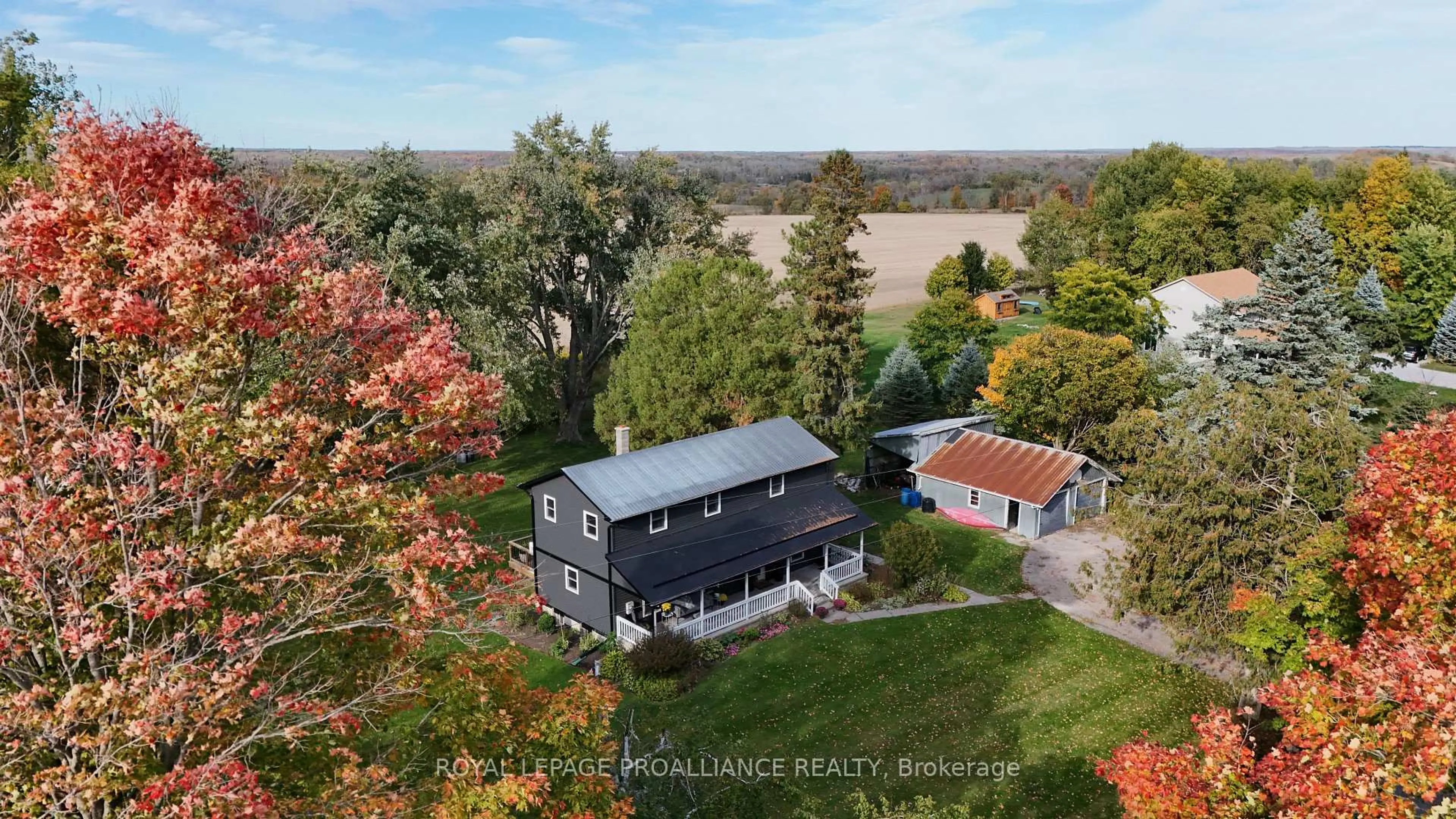A pic from outside/outdoor area/front of a property/back of a property/a pic from drone, water/lake/river/ocean view for 41 Sills Rd, Stirling Ontario K0K 3E0