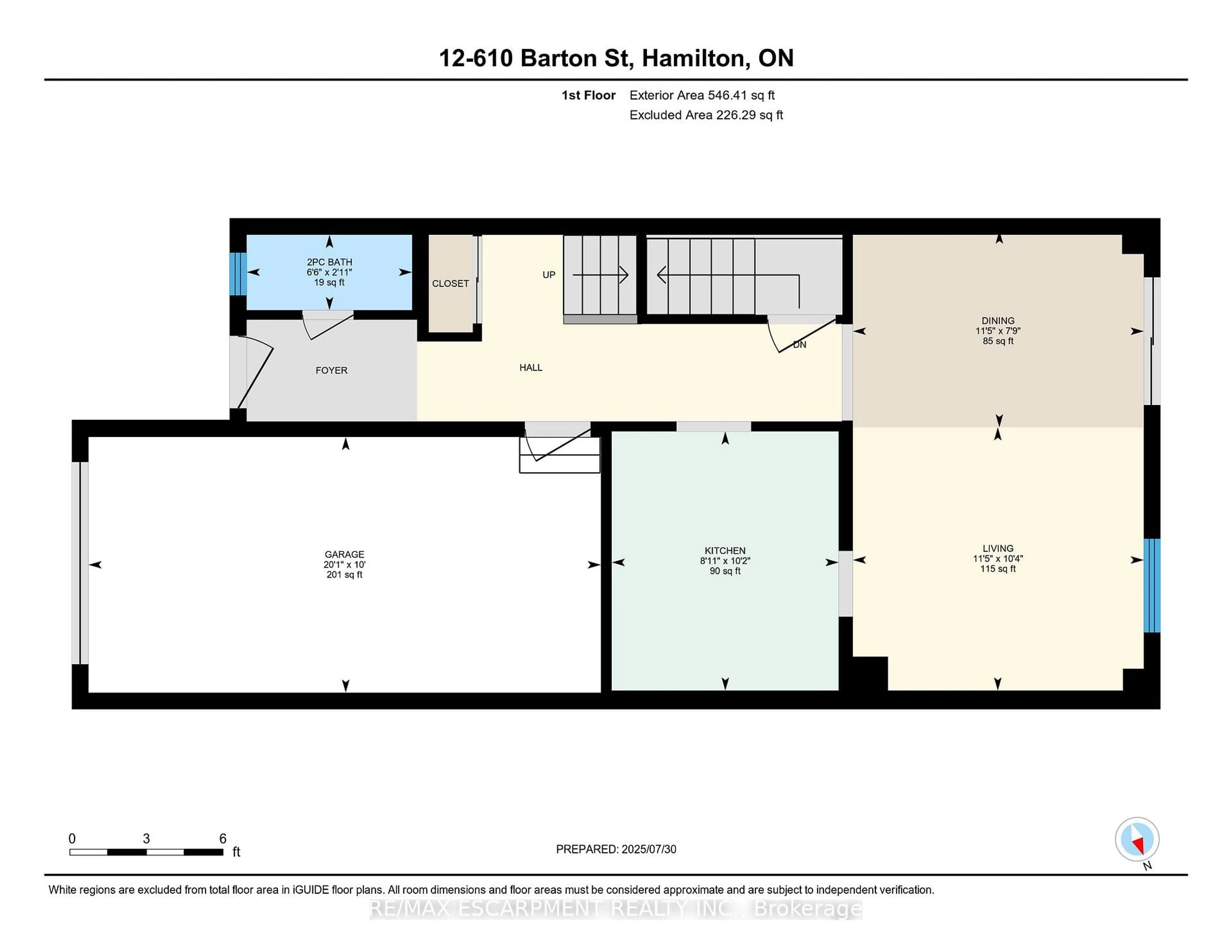Floor plan for 610 Barton St #12, Hamilton Ontario L8E 5V2