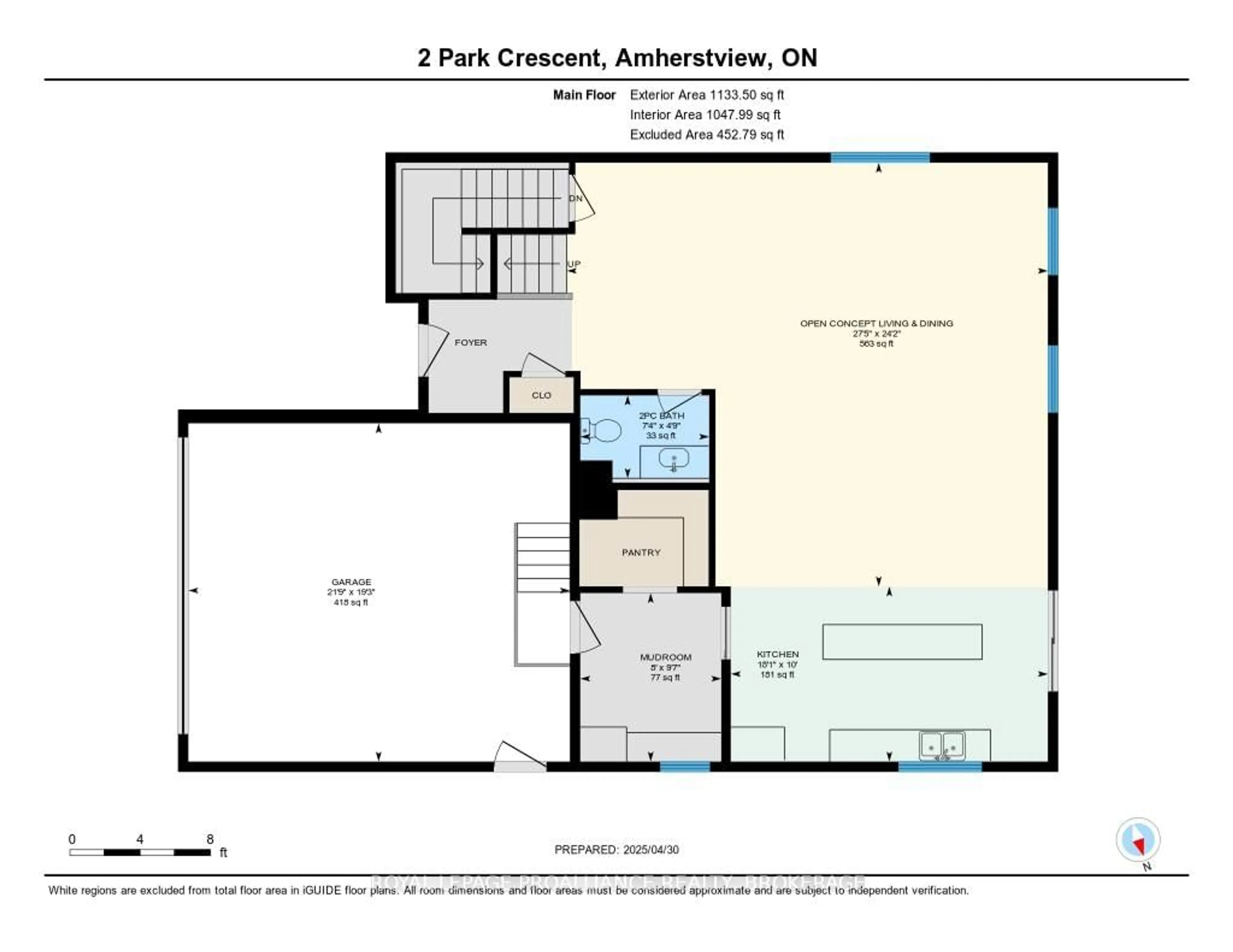 Floor plan for 2 Park Cres, Loyalist Ontario K7N 0C2