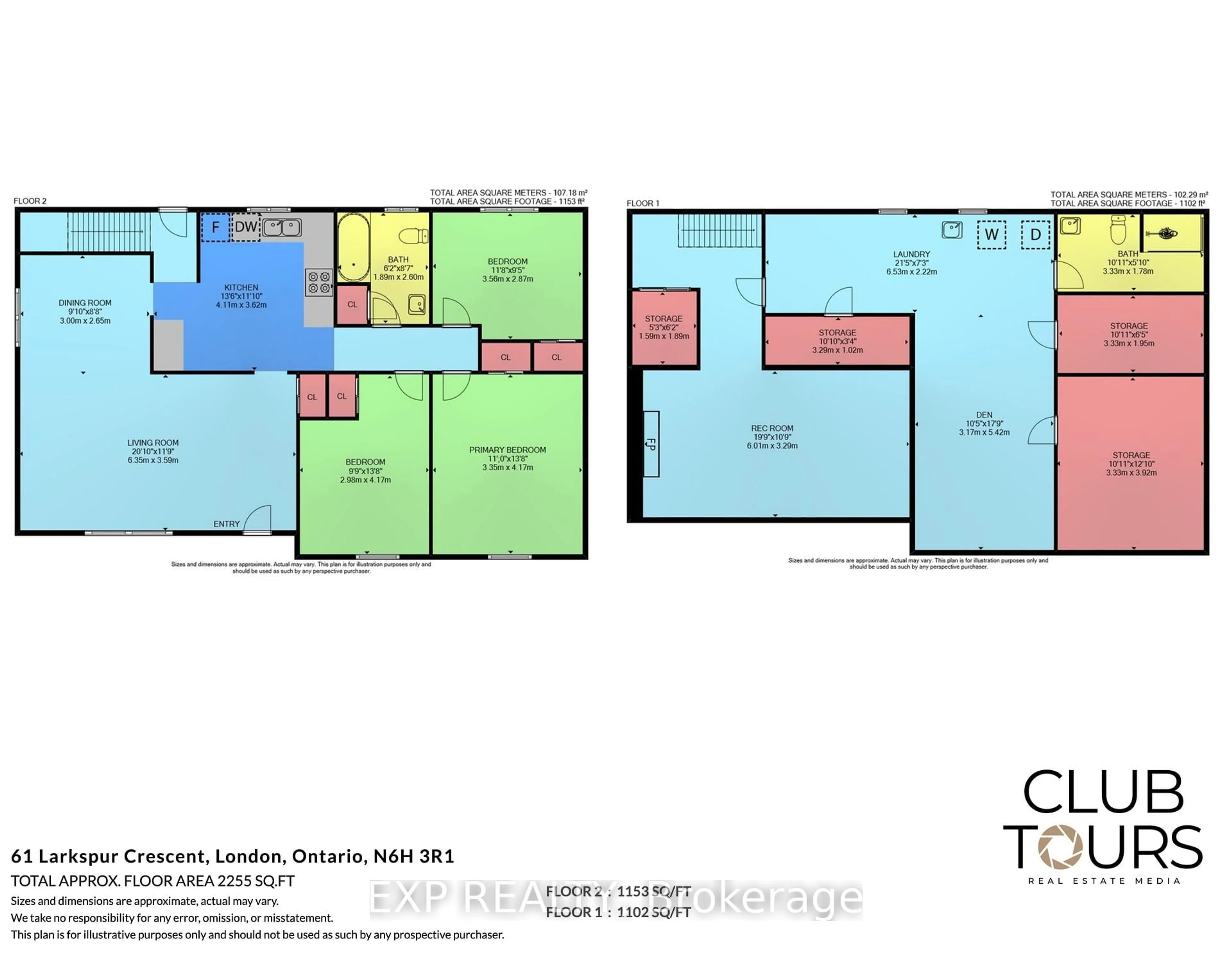 Floor plan for 61 Larkspur Cres, London North Ontario N6H 3R1