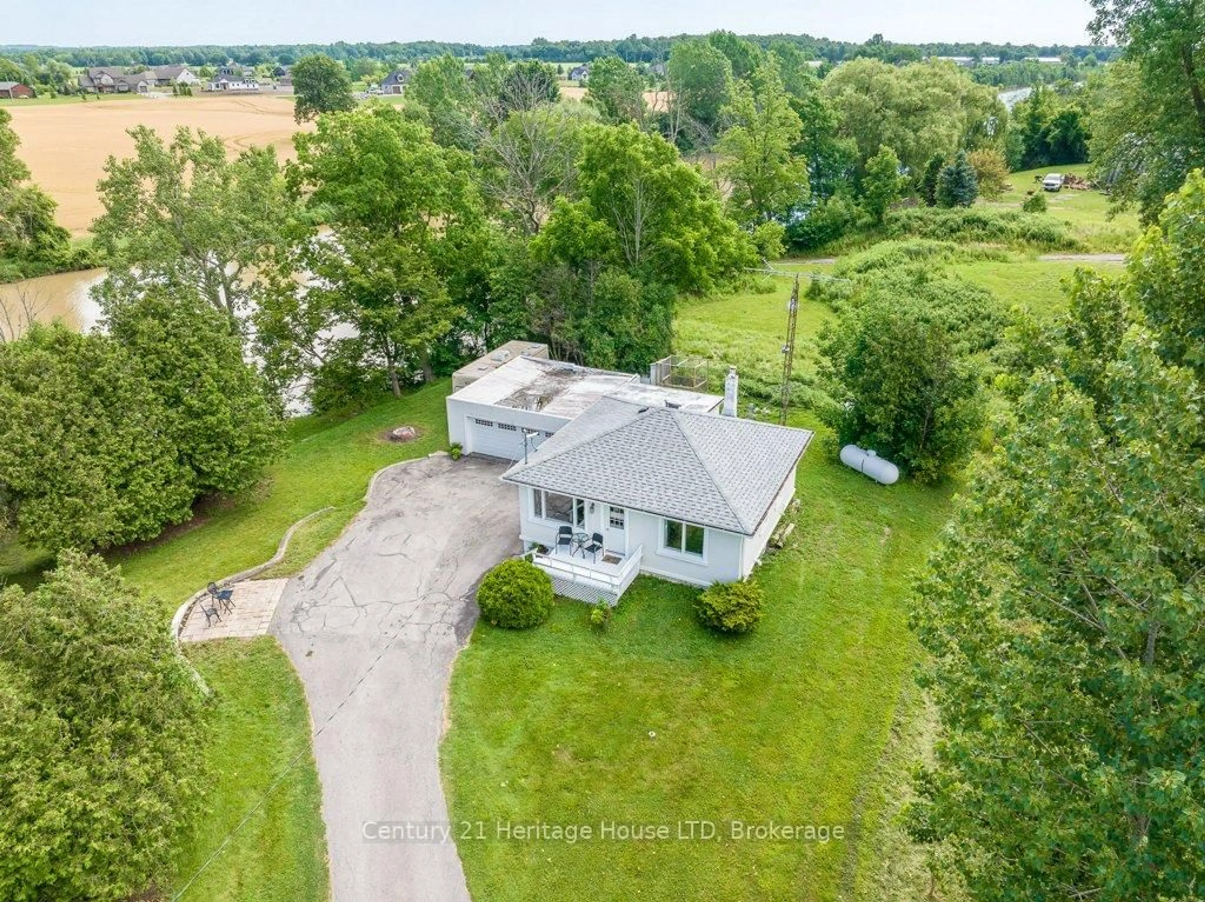 A pic from outside/outdoor area/front of a property/back of a property/a pic from drone, water/lake/river/ocean view for 72002 Regional Rd, Wainfleet Ontario L3B 5N6
