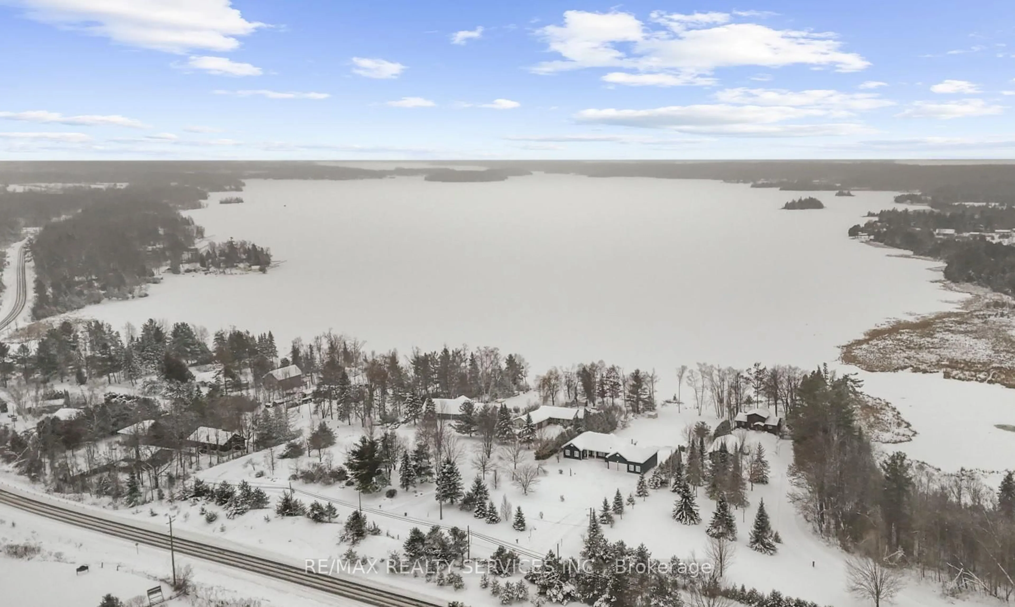 A pic from outside/outdoor area/front of a property/back of a property/a pic from drone, water/lake/river/ocean view for 2667 Mary Nichols Rd, Selwyn Ontario K0L 2H0