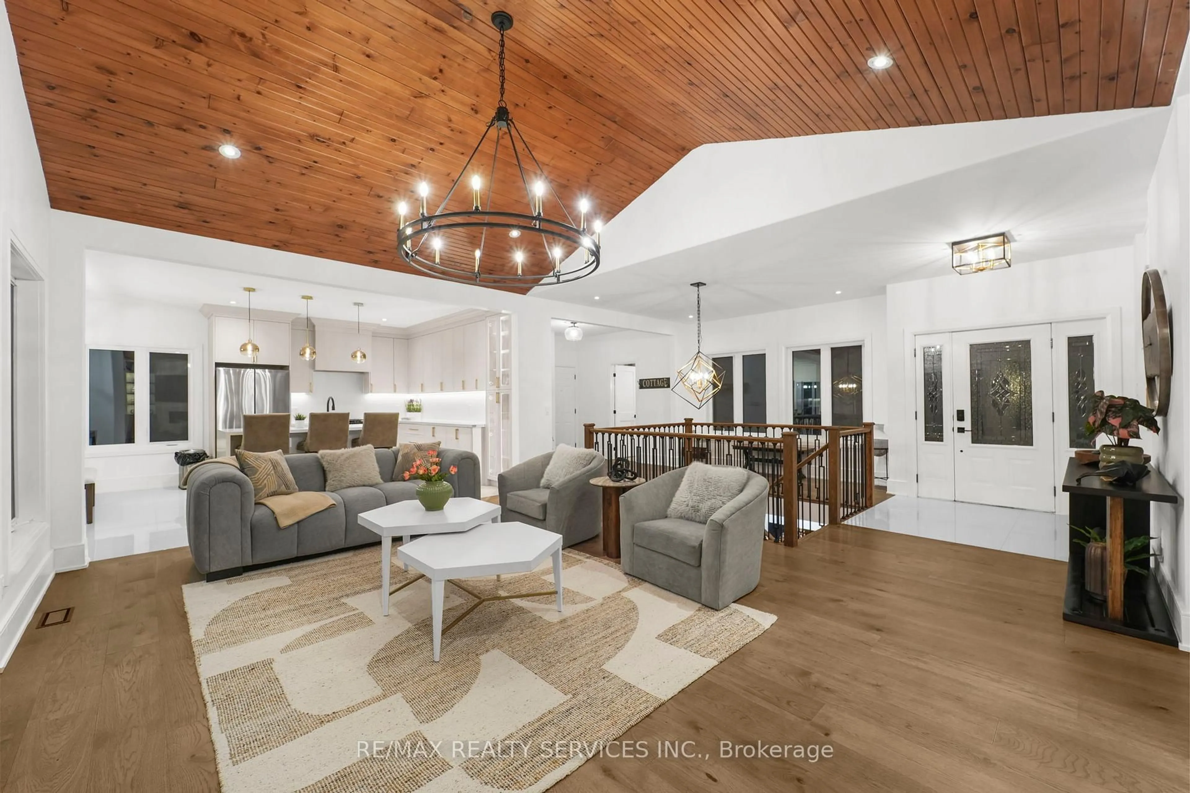 Open concept kitchen, wood/laminate floor for 2667 Mary Nichols Rd, Selwyn Ontario K0L 2H0