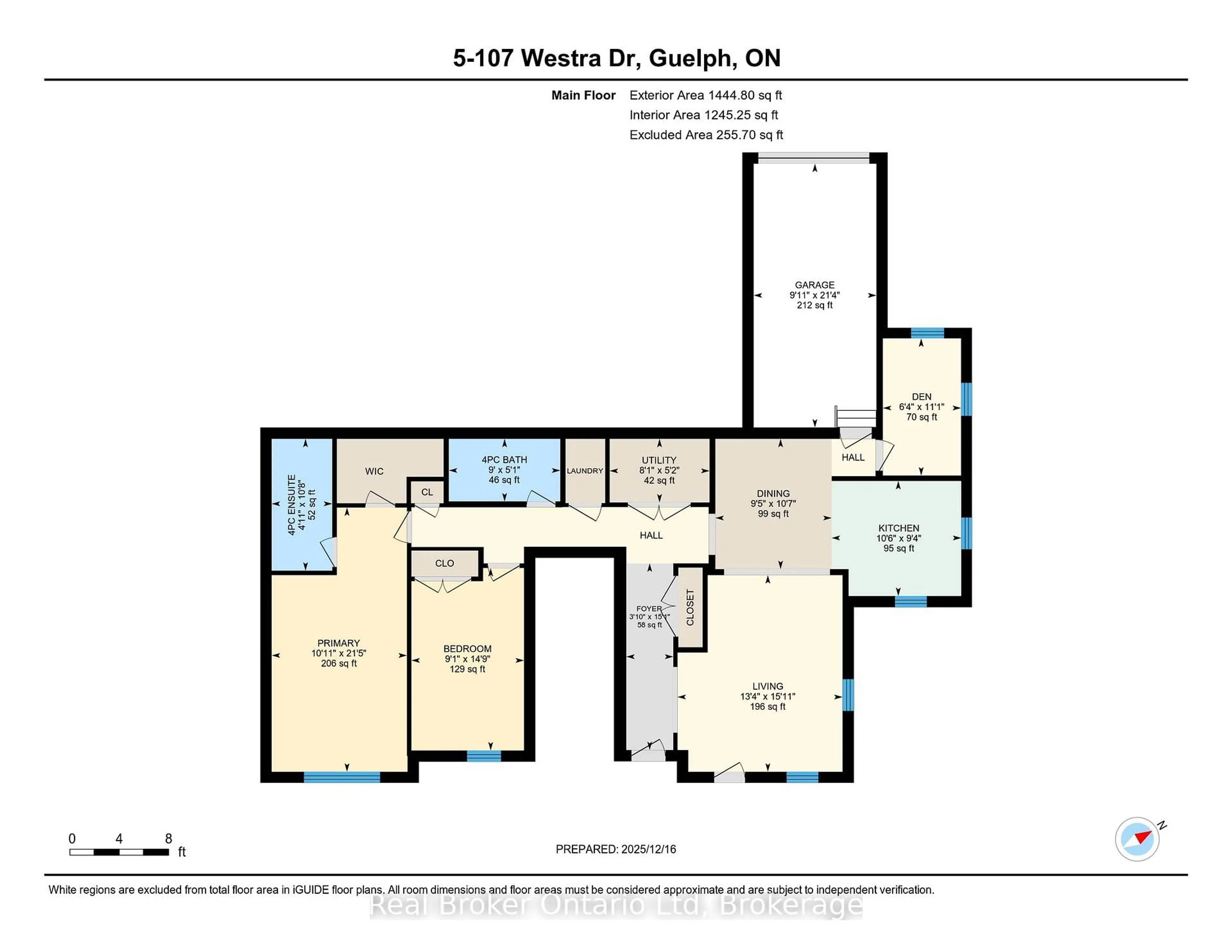 Floor plan for 107 Westra Dr #5, Guelph Ontario N1K 0A5