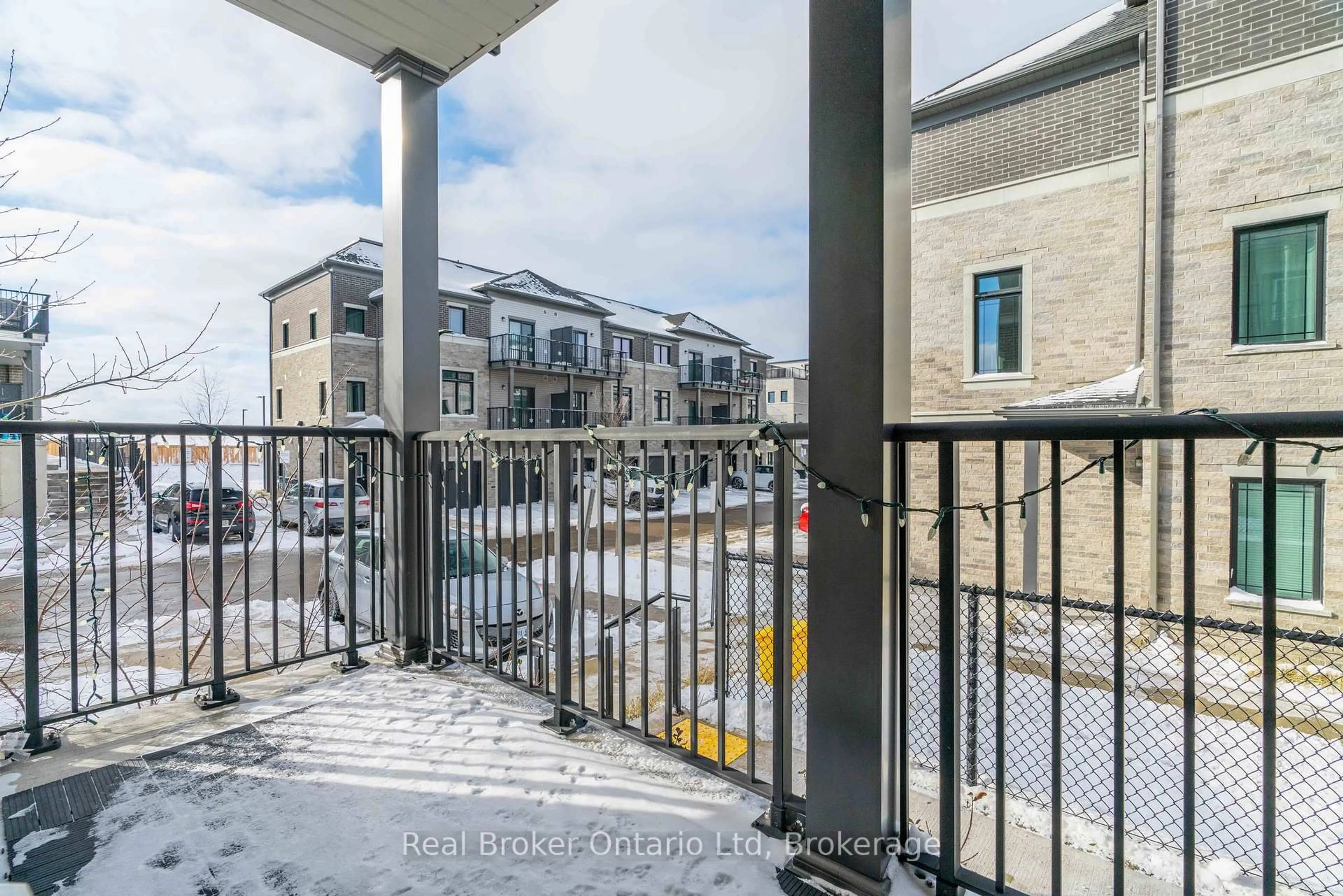 Balcony in the apartment, city buildings view from balcony for 107 Westra Dr #5, Guelph Ontario N1K 0A5