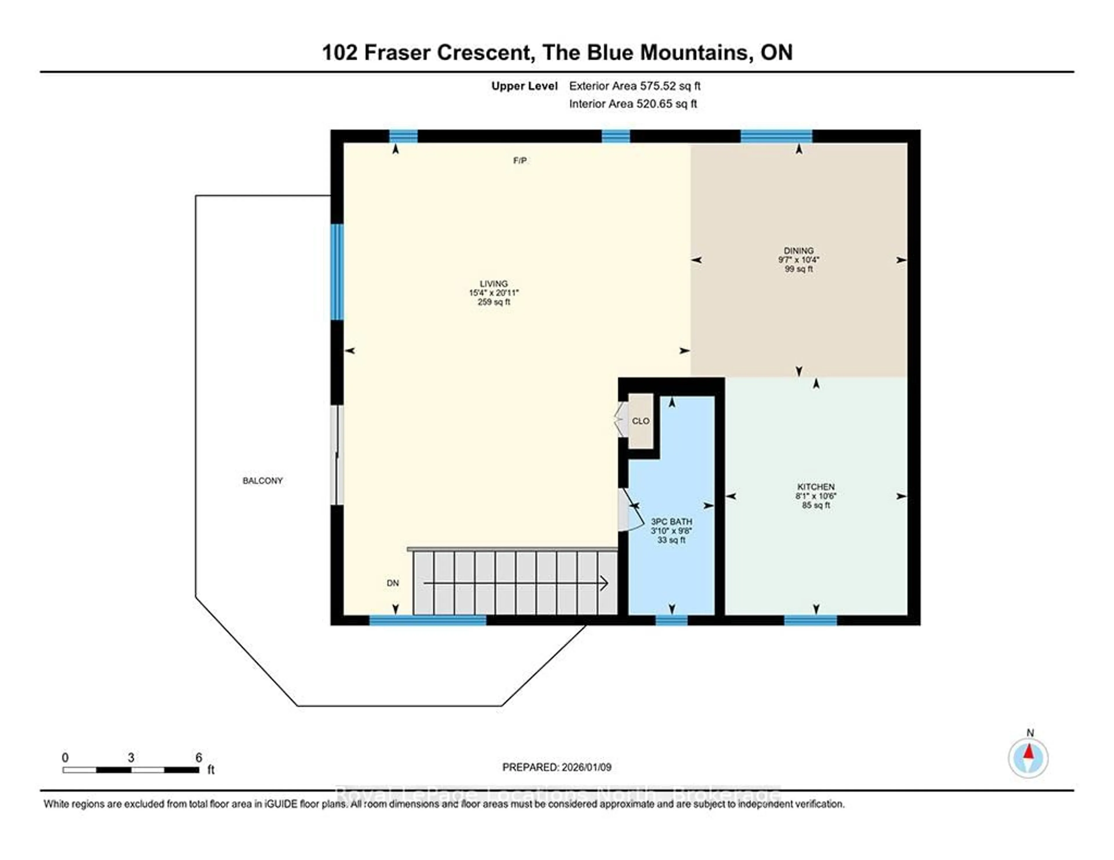 Floor plan for 102 Fraser Cres, Blue Mountains Ontario L9Y 0M8