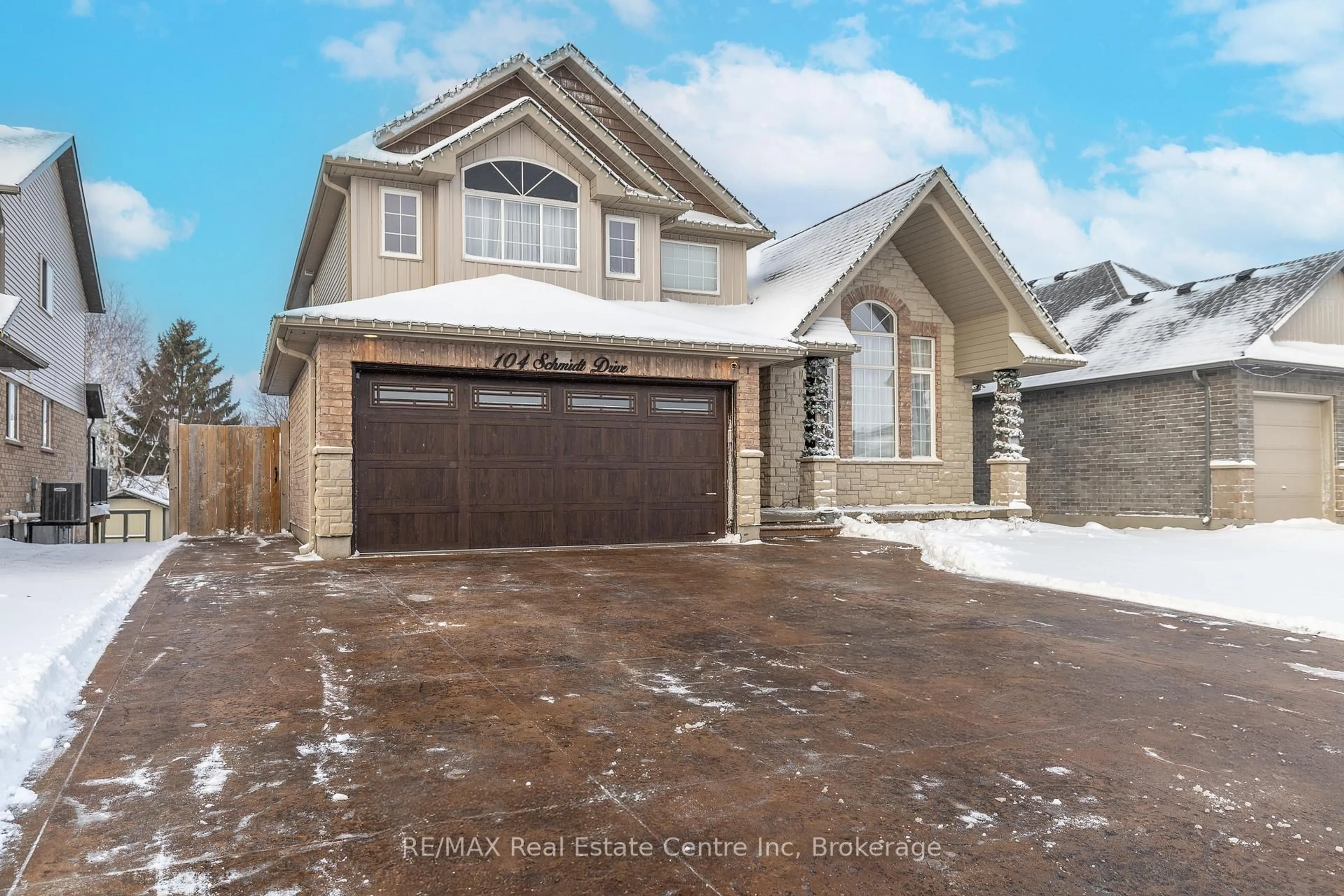 Home with brick exterior material, street for 104 Schmidt Dr, Wellington North Ontario N0G 1A0