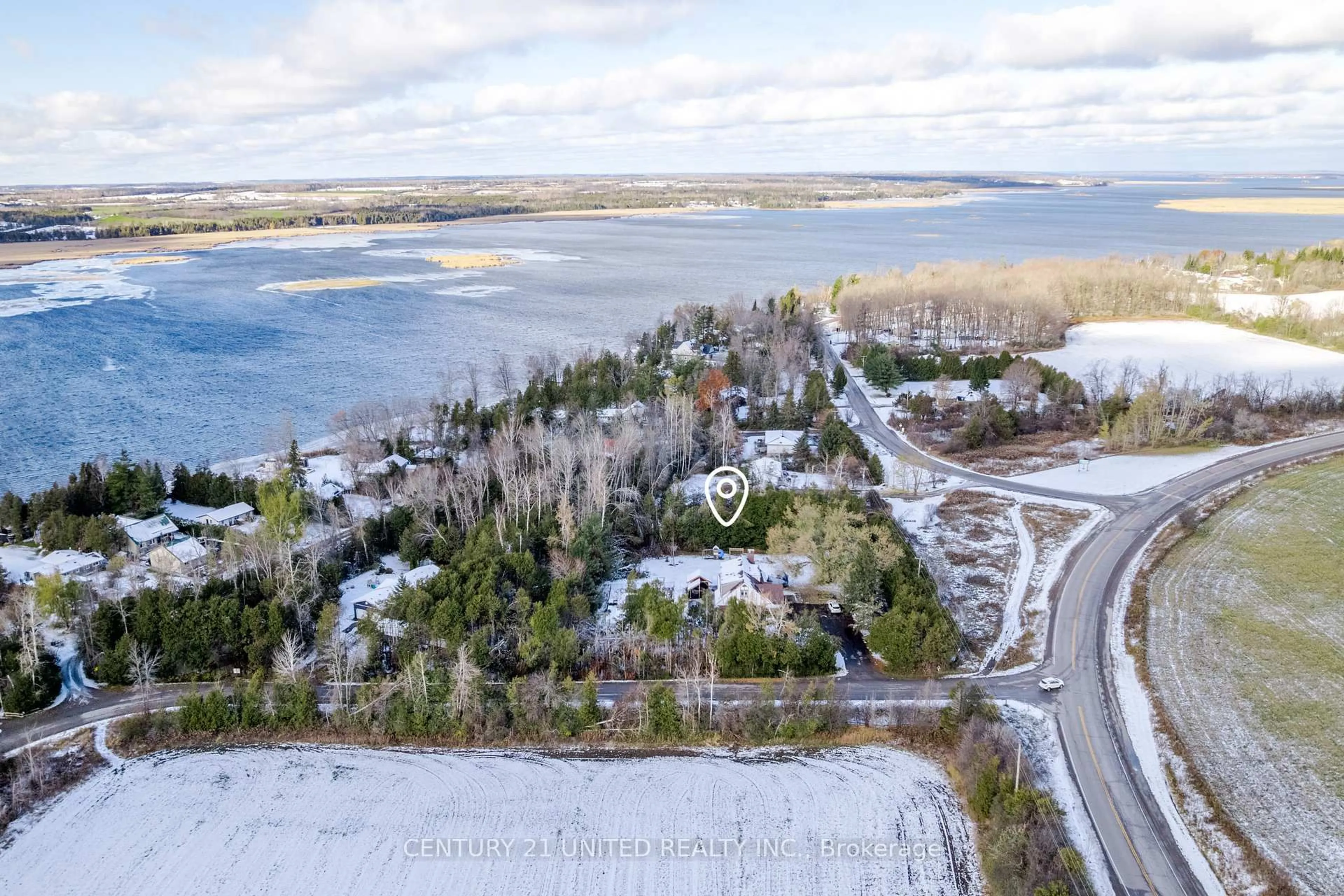 A pic from outside/outdoor area/front of a property/back of a property/a pic from drone, water/lake/river/ocean view for 193 Kenedon Dr, Kawartha Lakes Ontario K0L 2W0