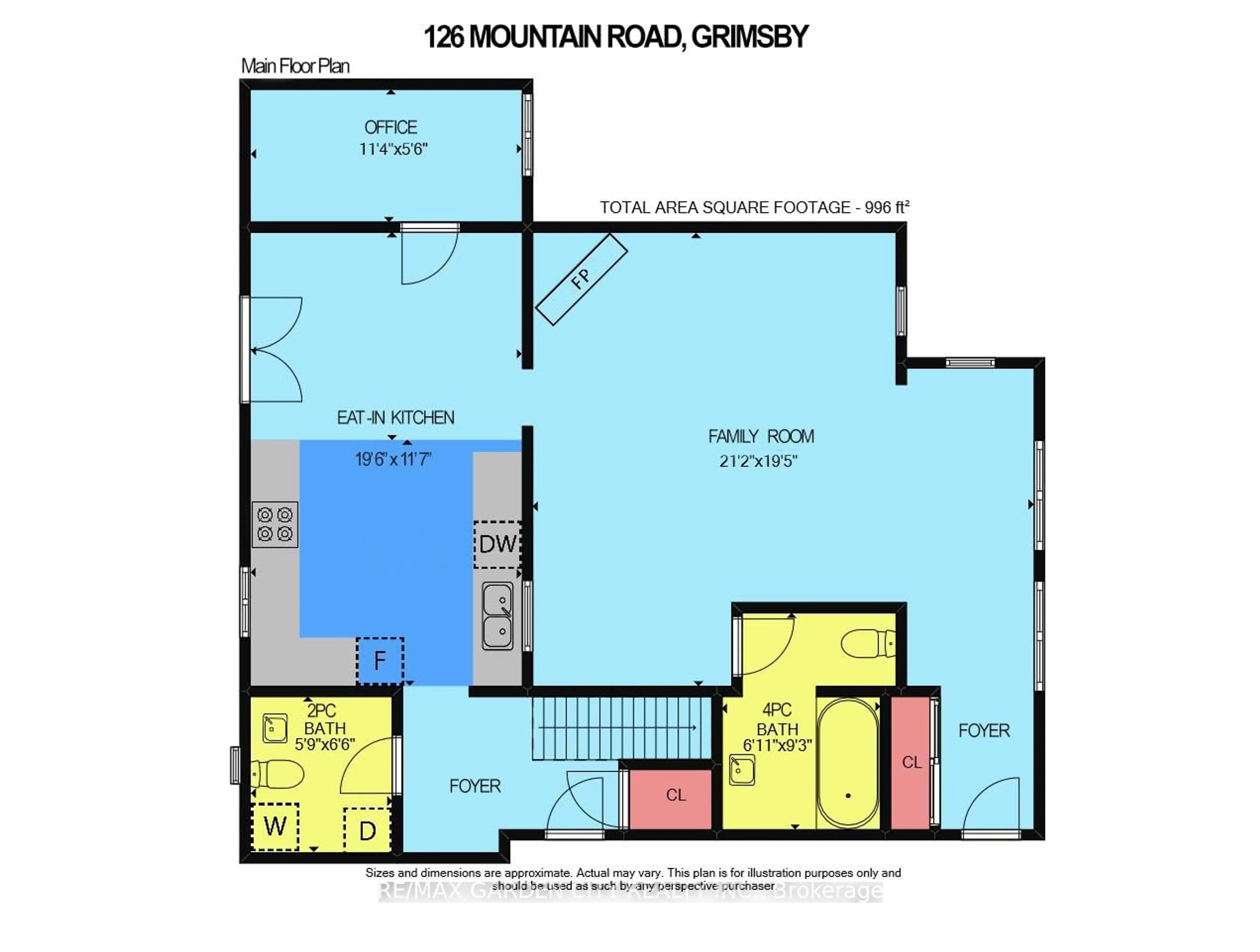 Floor plan for 126 Mountain Rd, Grimsby Ontario L3M 4E7