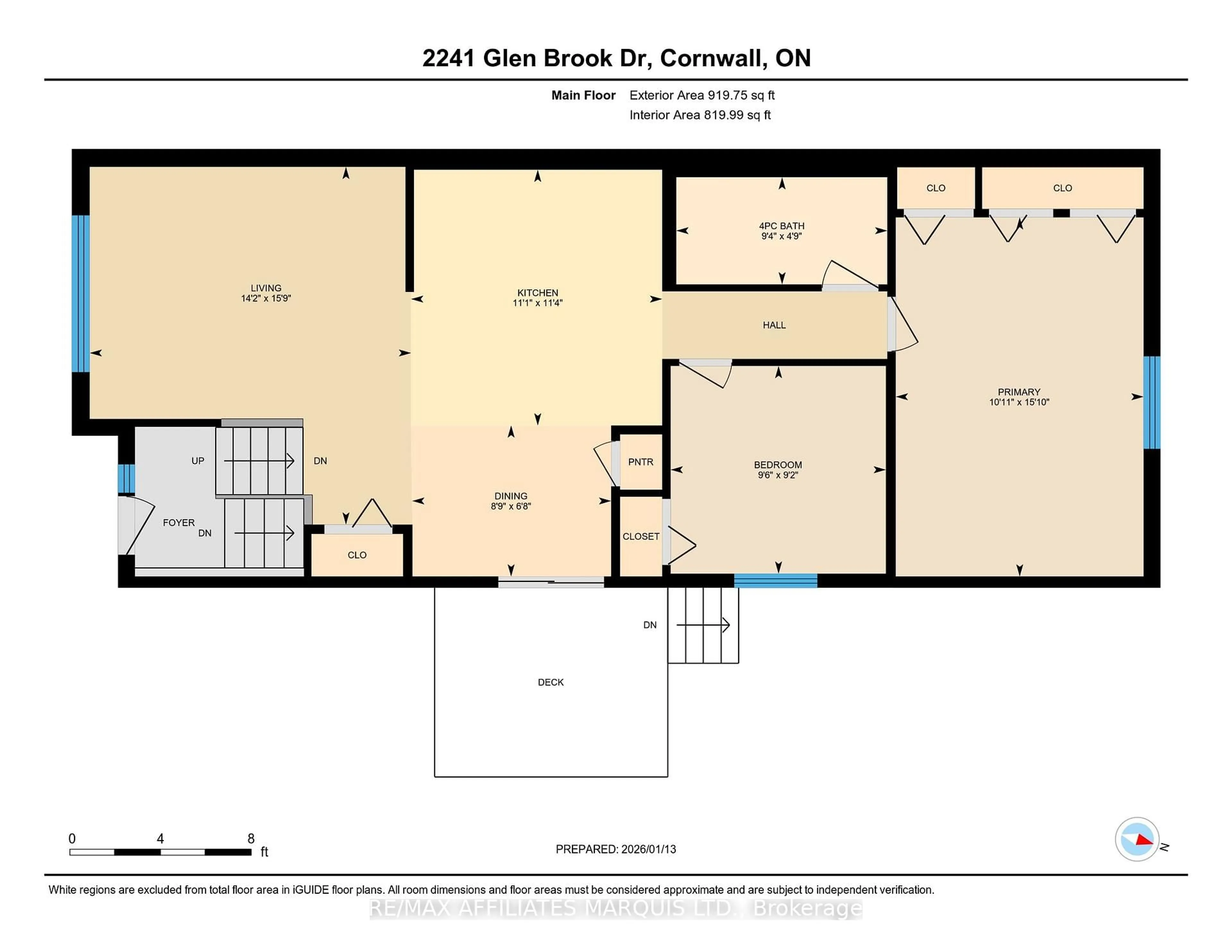 Floor plan for 2241 GLEN BROOK Dr, Cornwall Ontario K6H 7N1