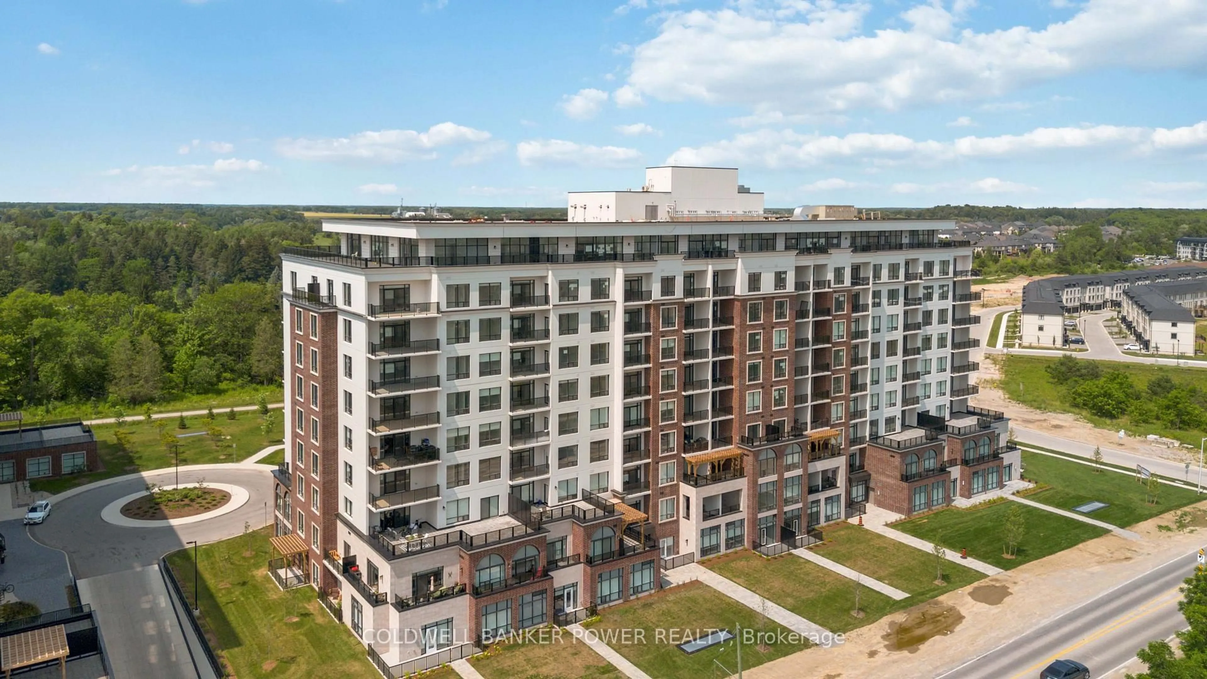 A pic from outside/outdoor area/front of a property/back of a property/a pic from drone, city buildings view from balcony for 480 Callaway Rd #105, London North Ontario N6G 0Z2