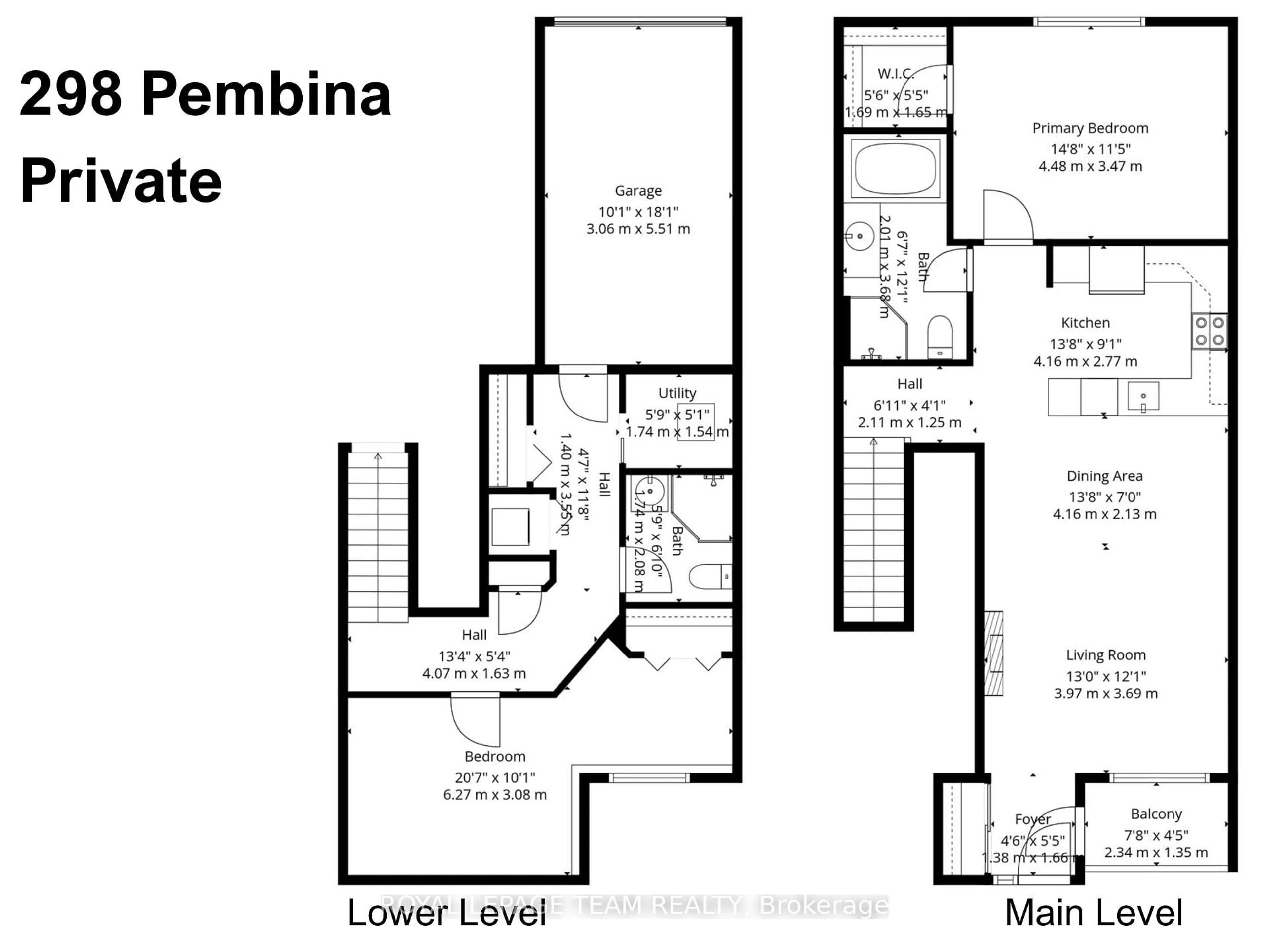 Floor plan for 298 Pembina Private, Ottawa Ontario K4M 0G7