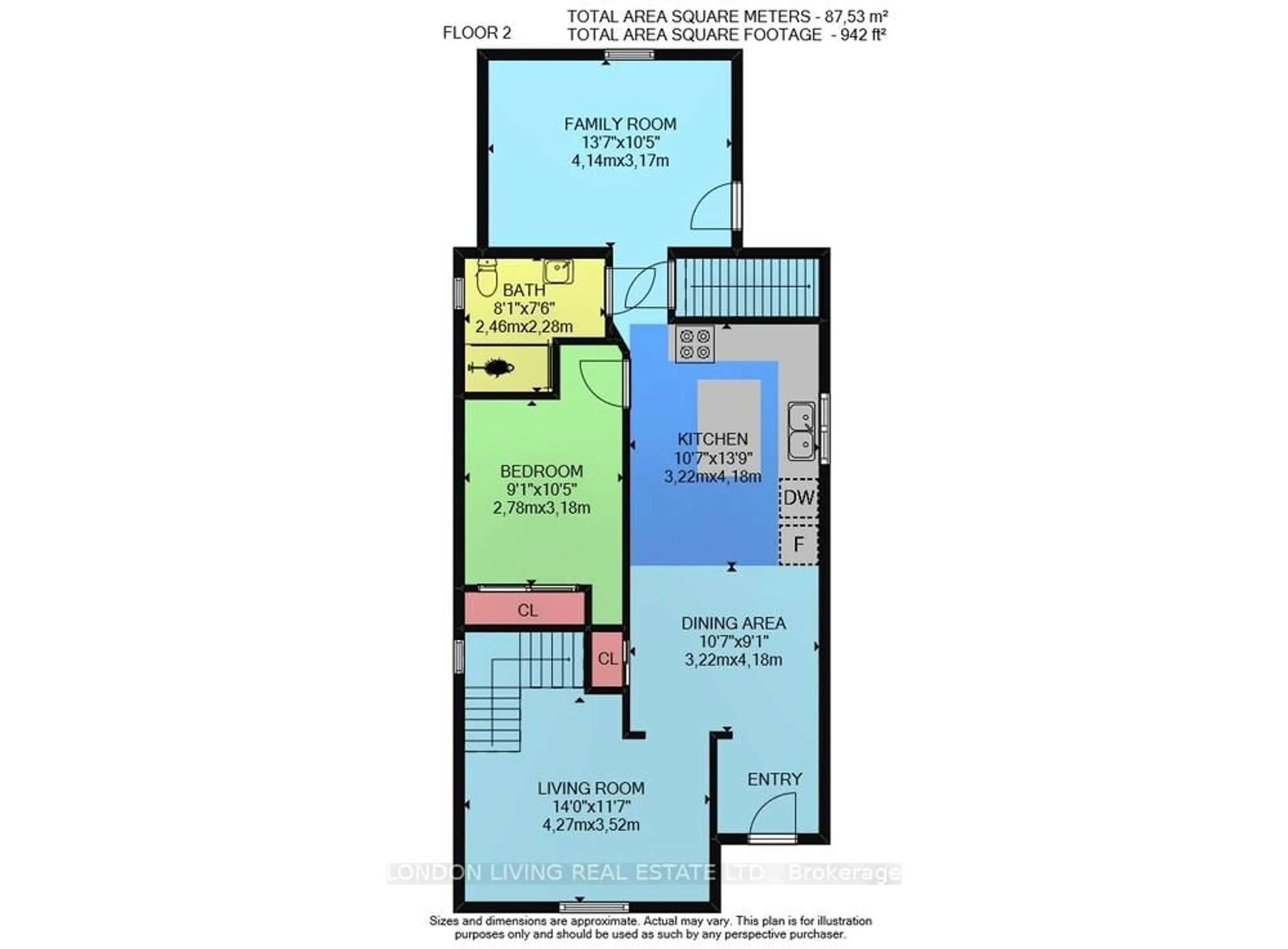 Floor plan for 182 Briscoe St, London South Ontario N6C 1X3