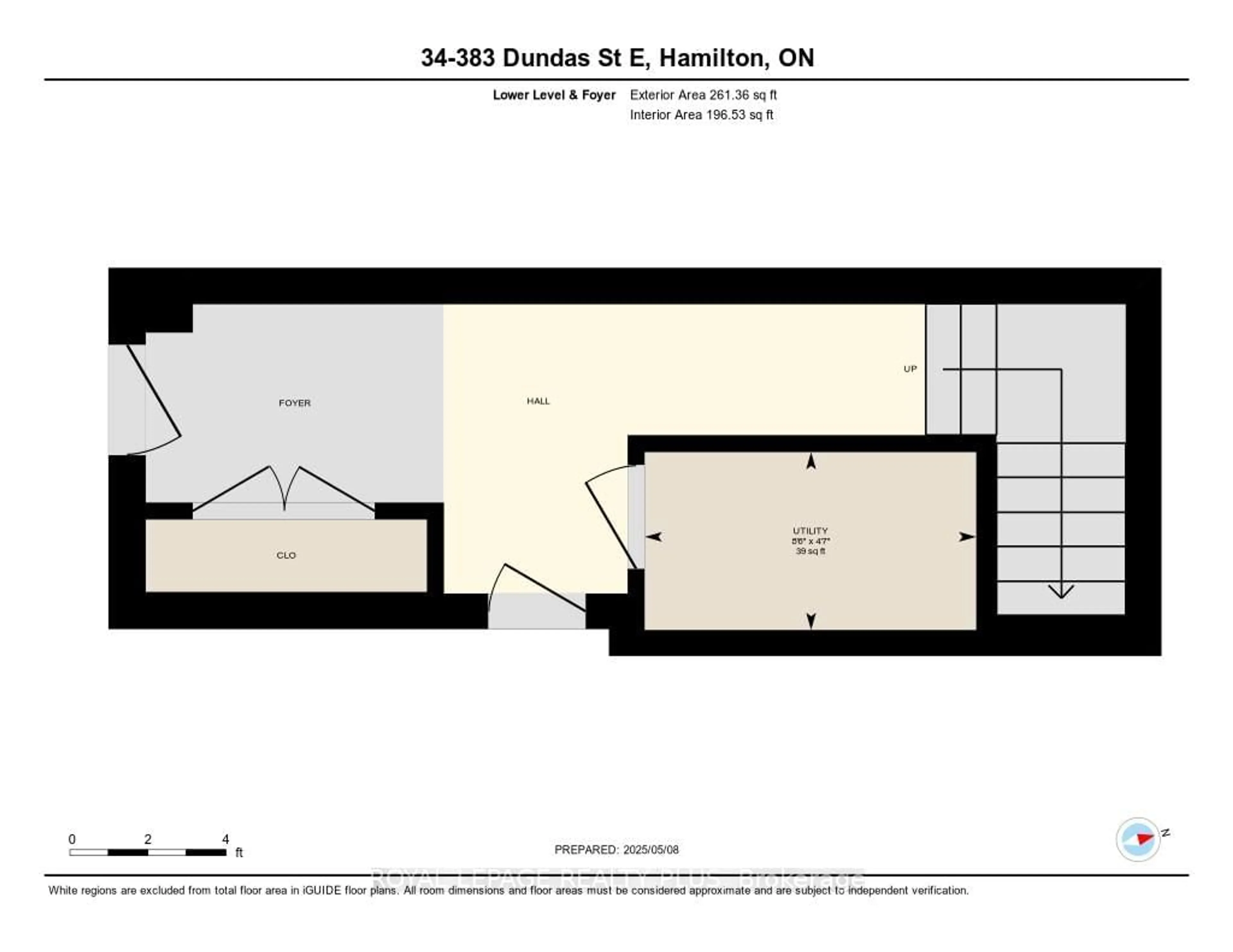 Floor plan for 383 Dundas St #34, Hamilton Ontario L8B 1X6