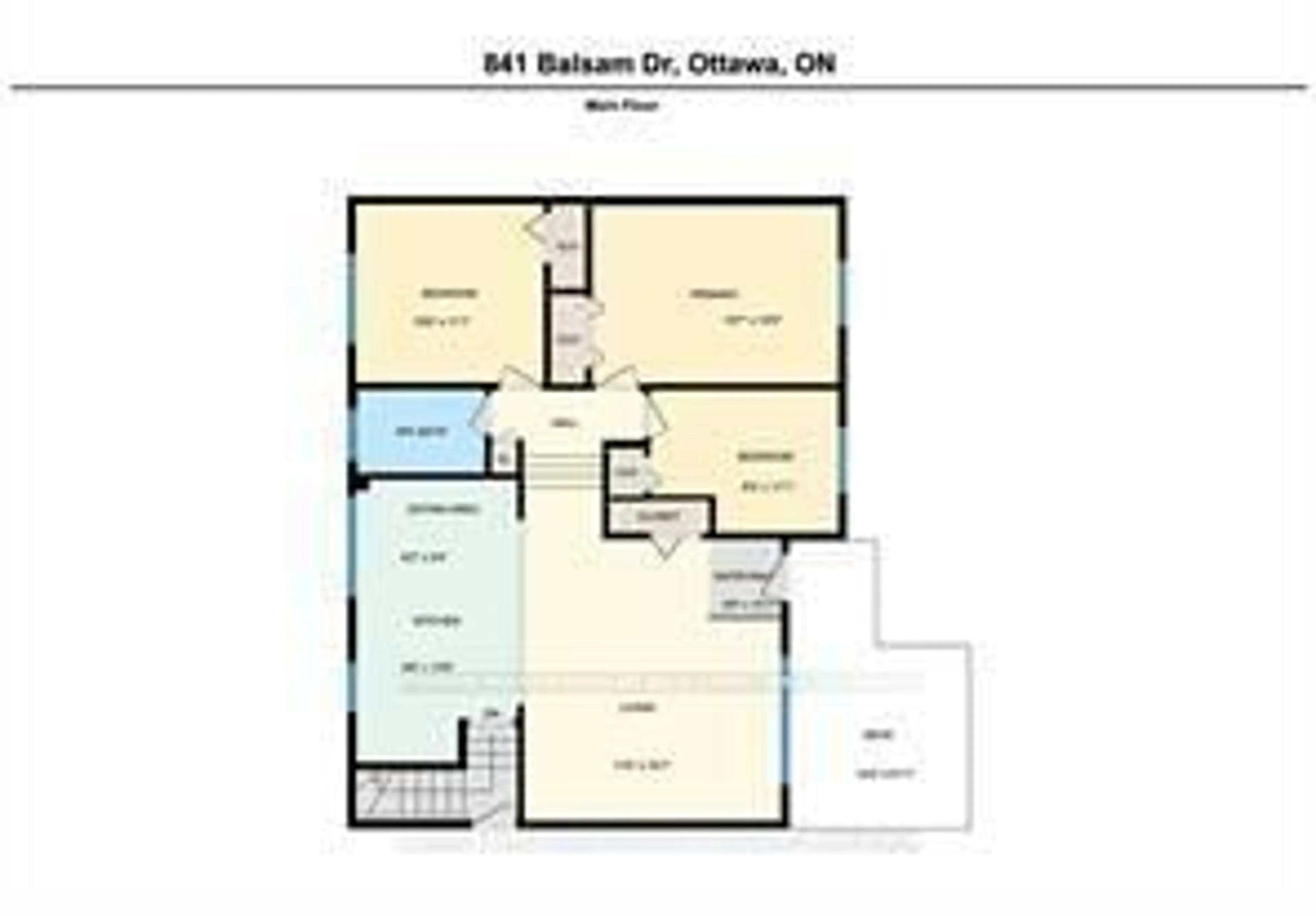 Floor plan for 841 Balsam Dr, Ottawa Ontario K1E 1B8